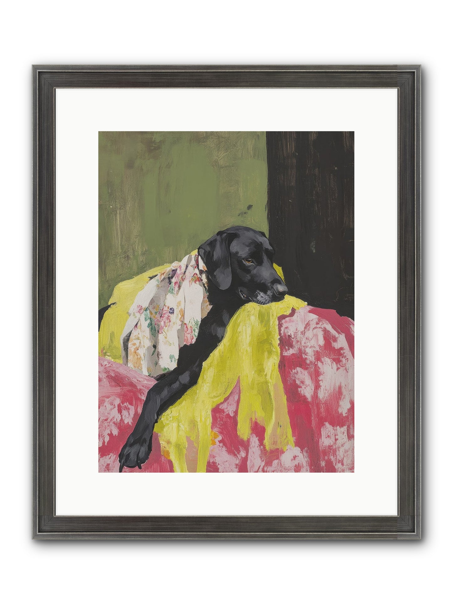 Dahlia Framed Print - Slimwoods Black/Silver 12x16