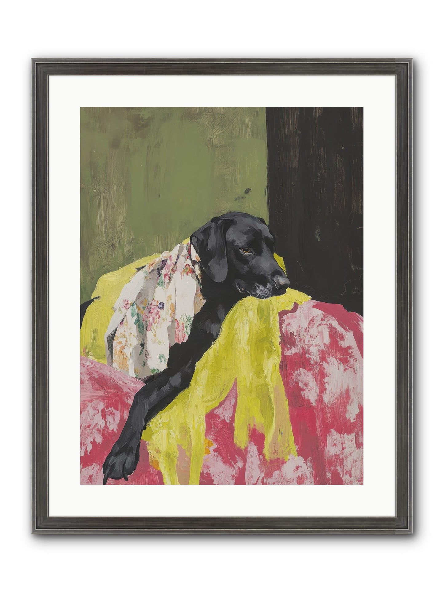 Dahlia Framed Print - Slimwoods Black/Silver 18x24