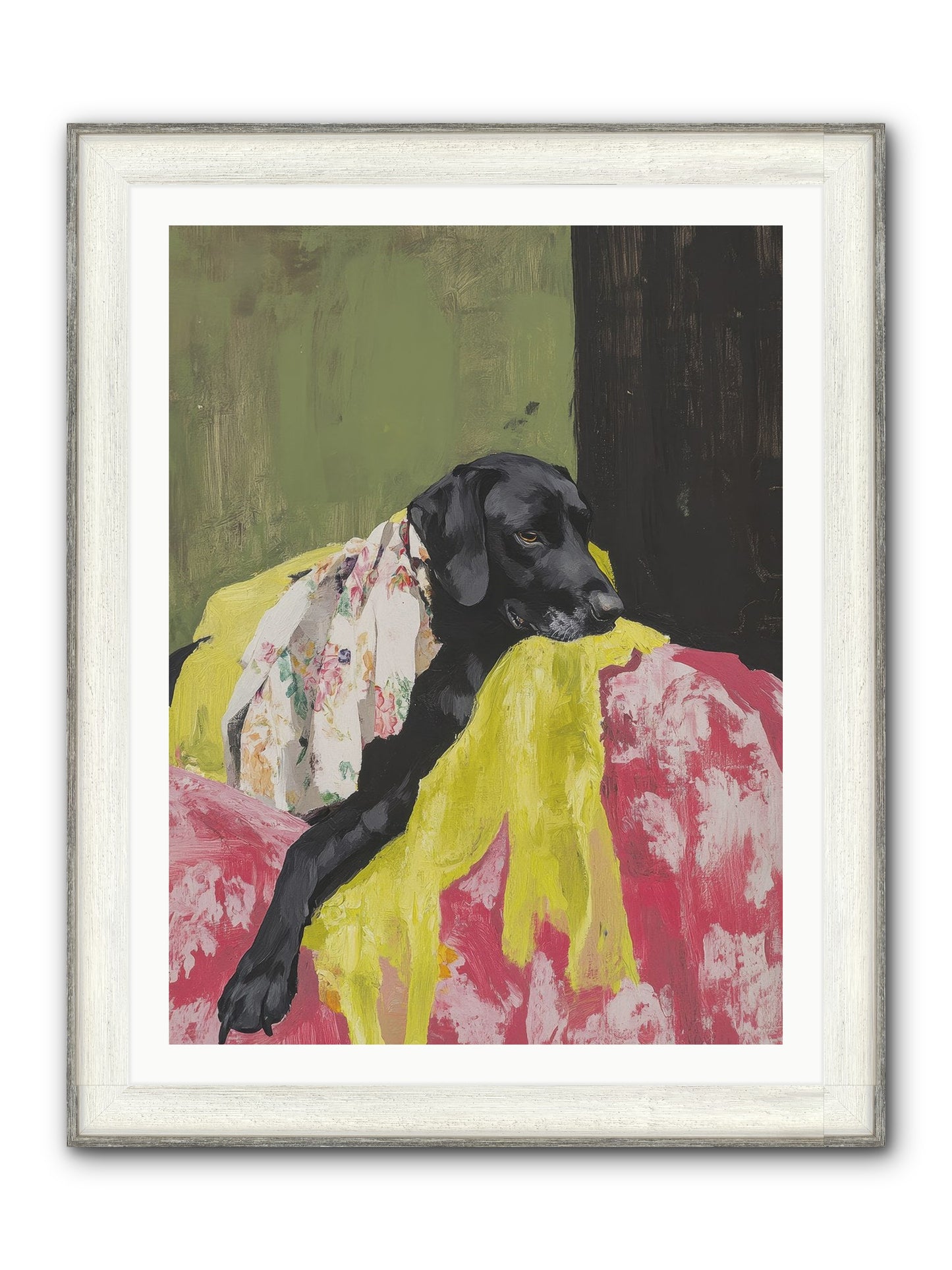 Dahlia Framed Print - Driftwood White 30x40