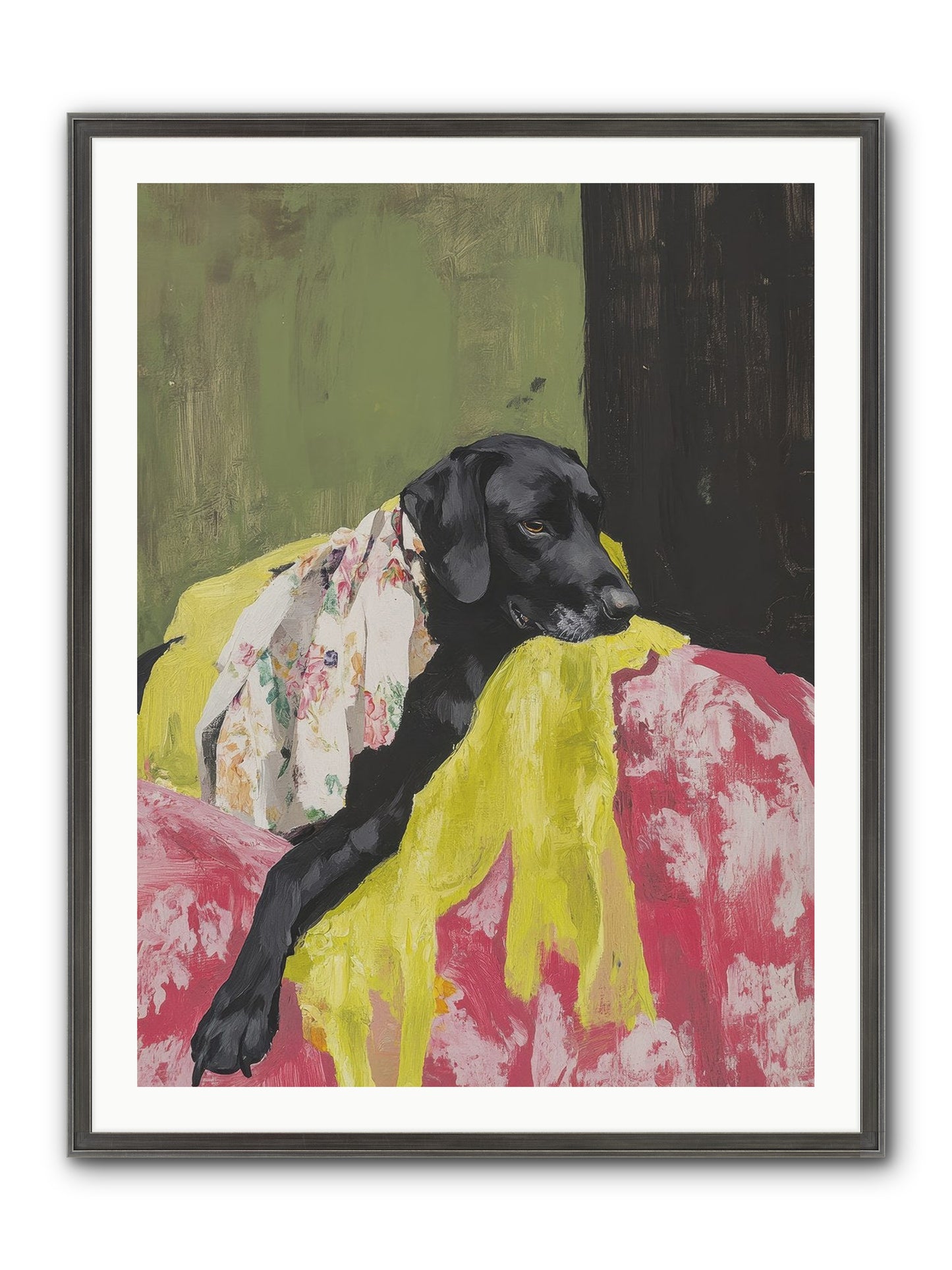 Dahlia Framed Print - Slimwoods Black/Silver 30x40