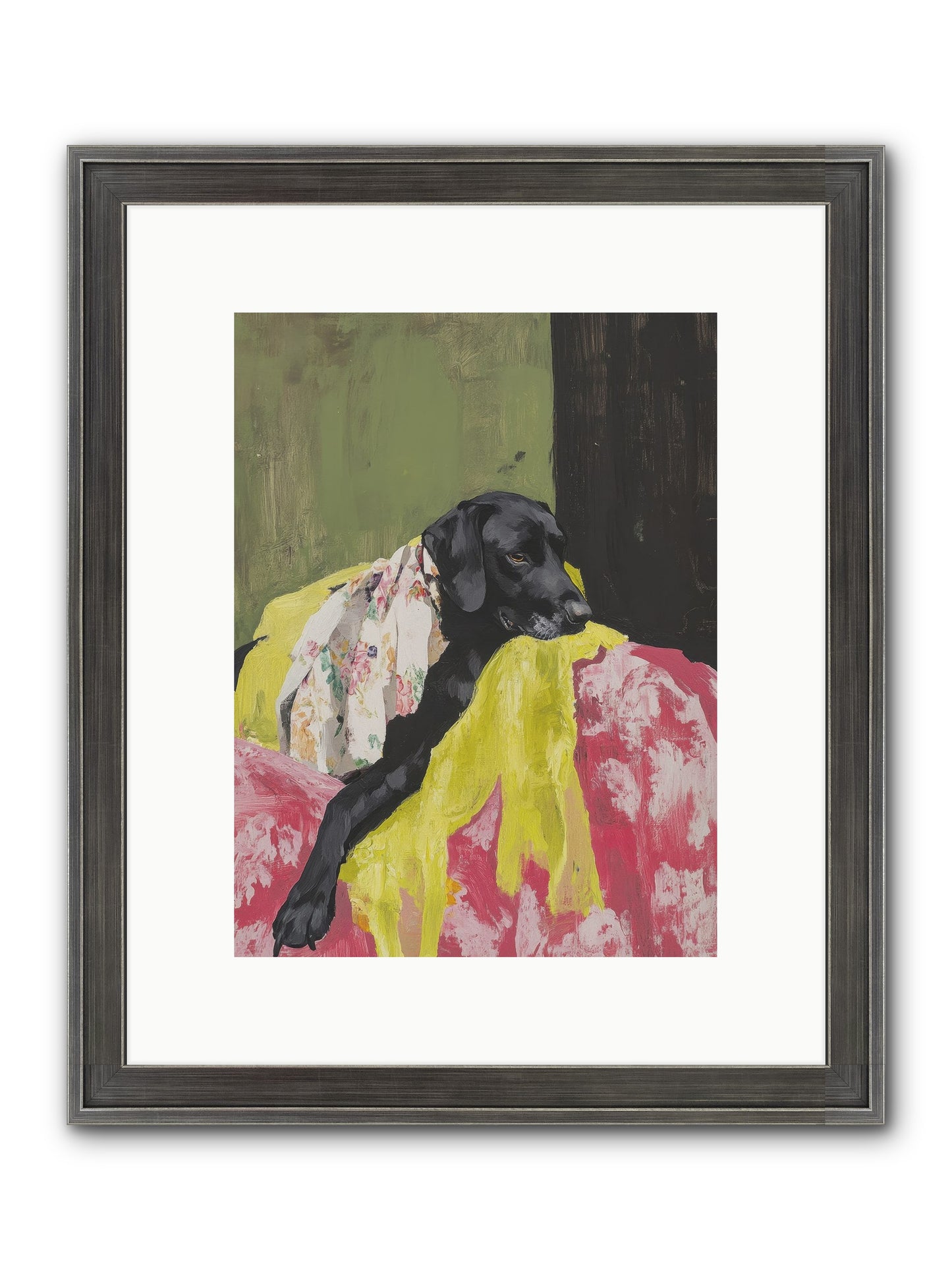 Dahlia Framed Print - Slimwoods Black/Silver 9x12