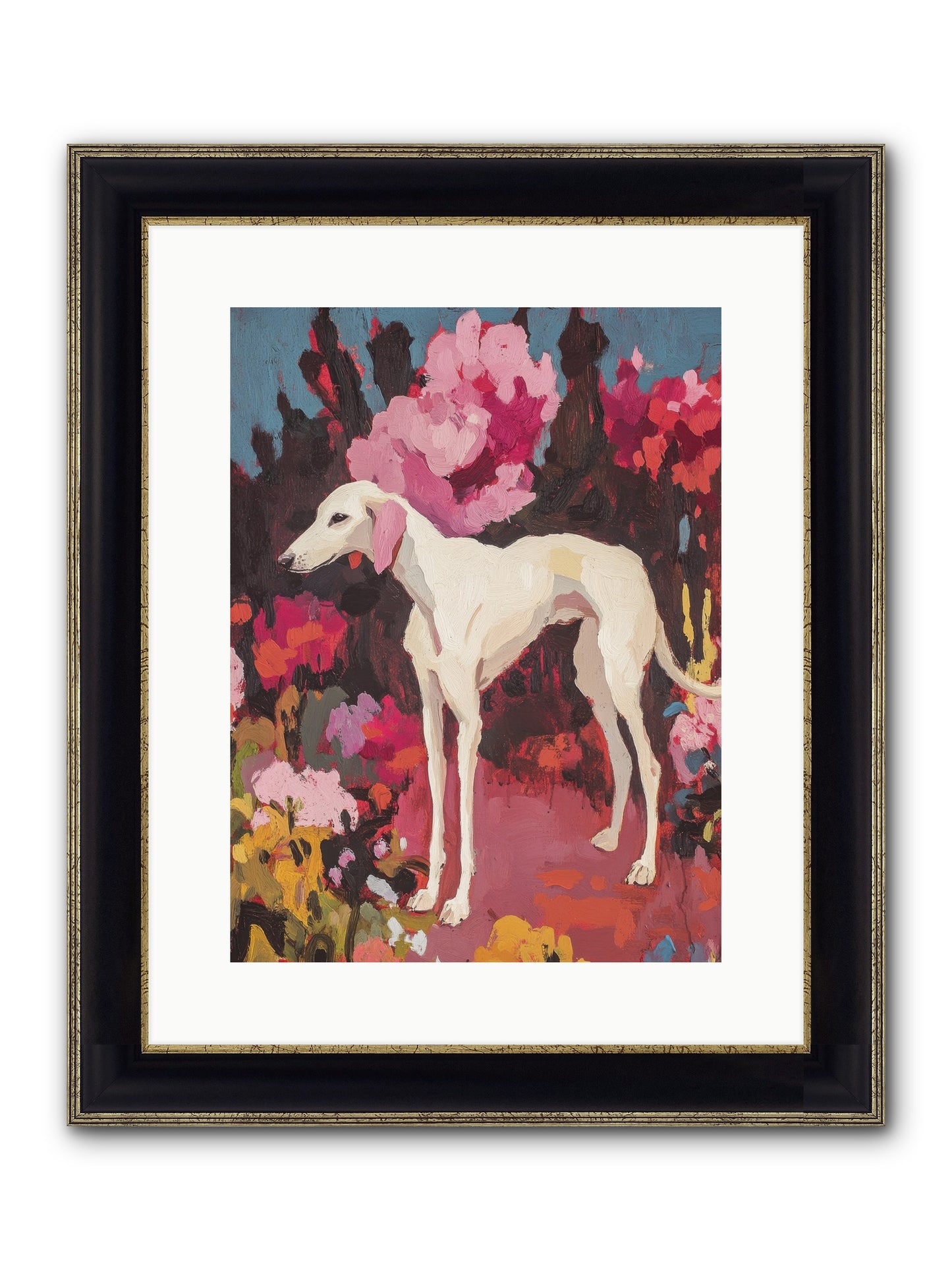 Daisy Framed Print - Black & Gold 12x16