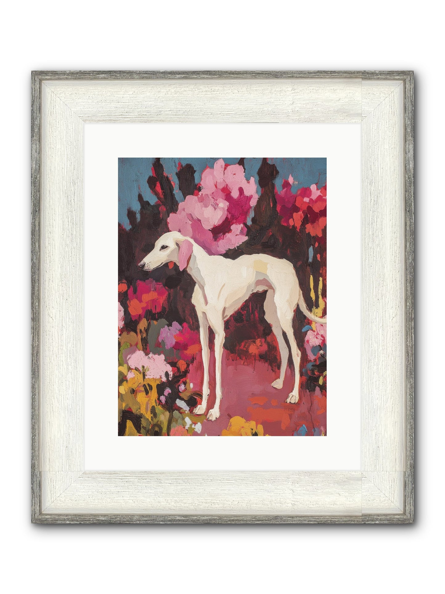 Daisy Framed Print - Driftwood White 12x16