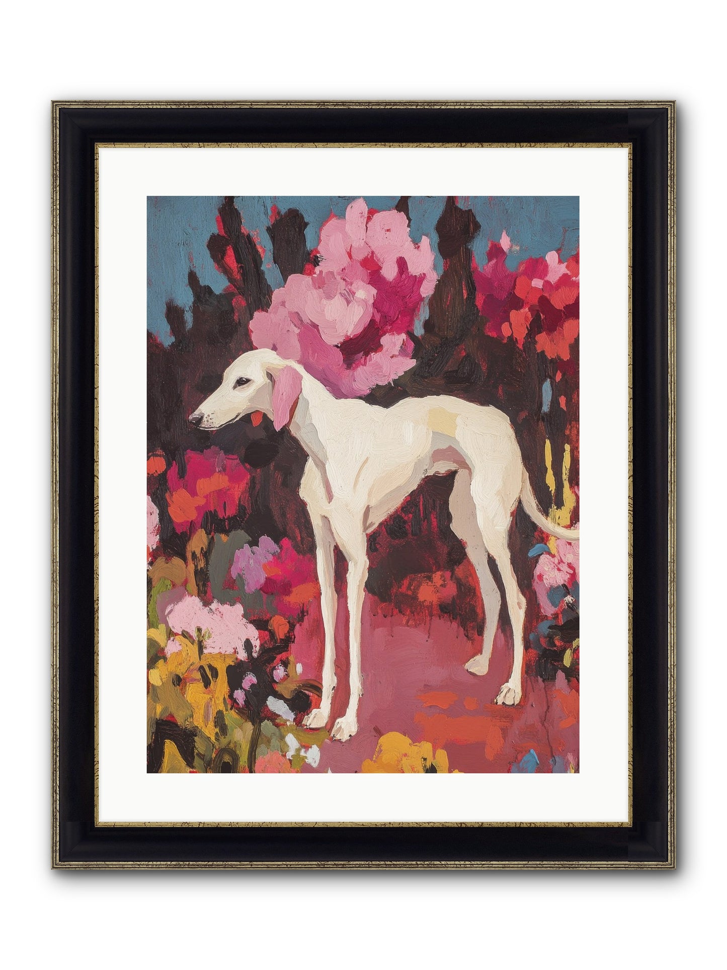 Daisy Framed Print - Black & Gold 18x24