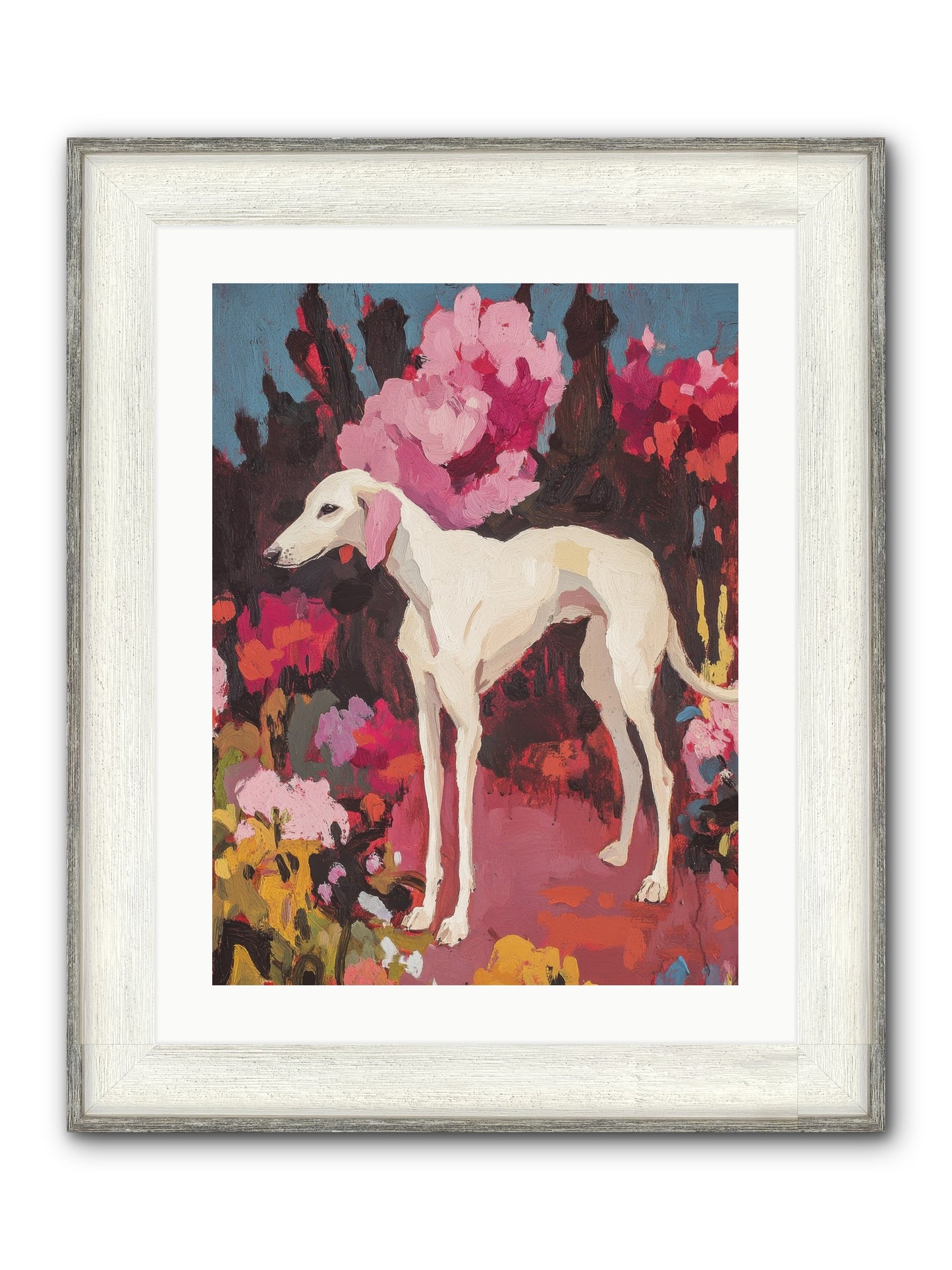 Daisy Framed Print - Driftwood White 18x24