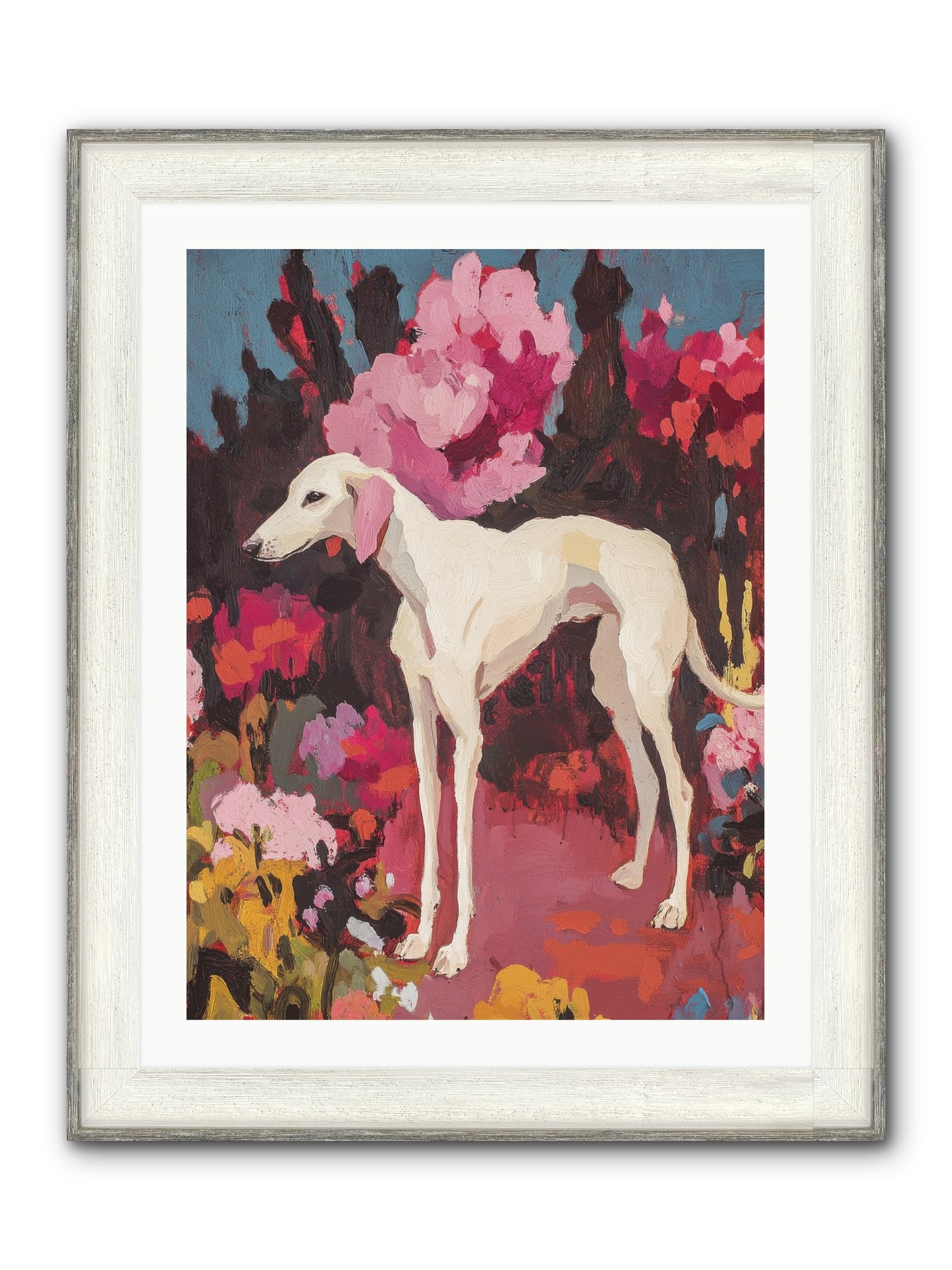 Daisy Framed Print - Driftwood White 24x32