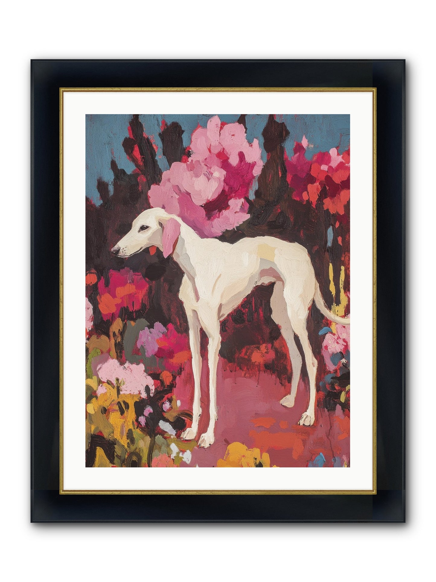 Daisy Framed Print - Wide Black w/Gold 24x32