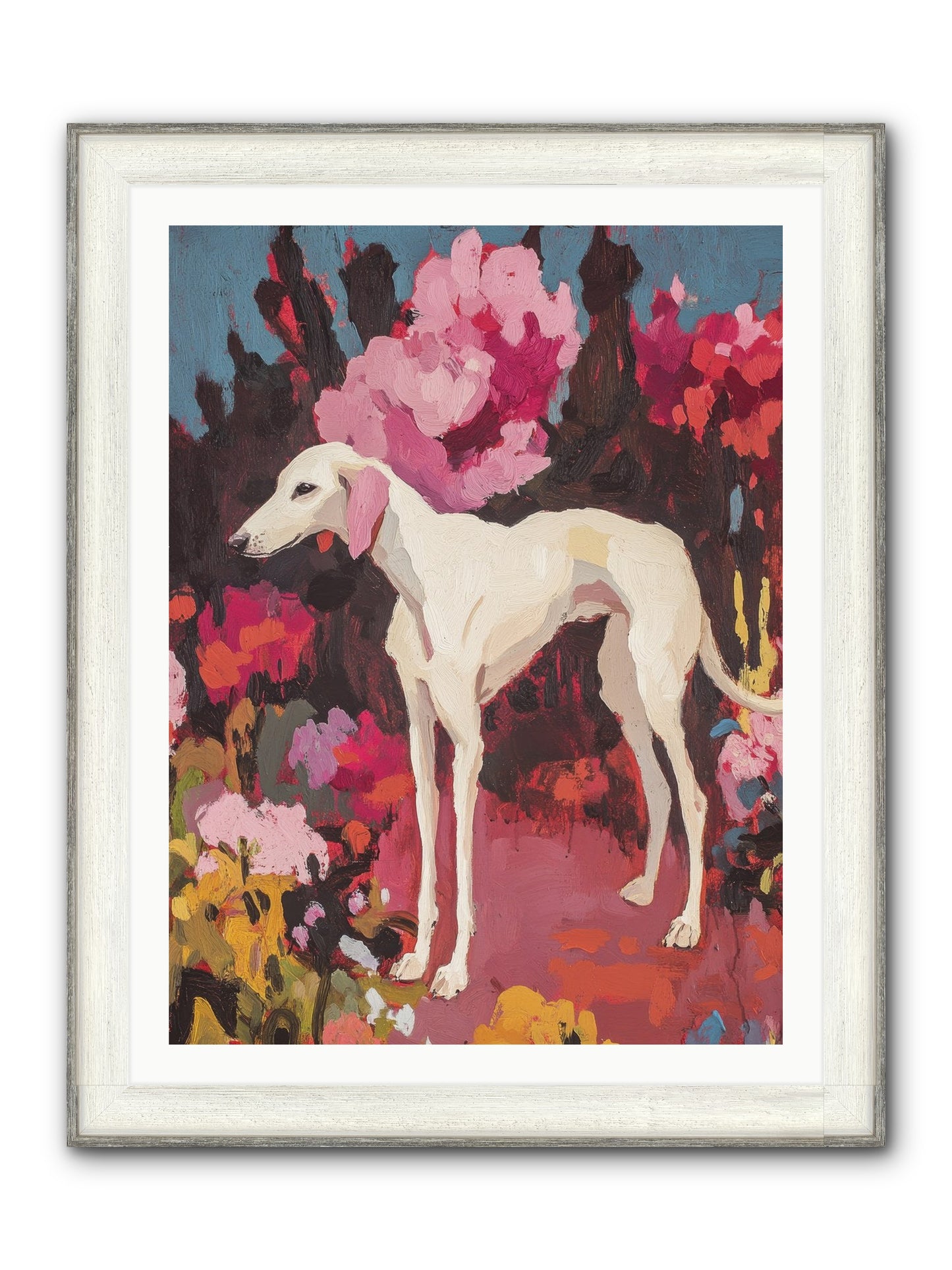 Daisy Framed Print - Driftwood White 30x40