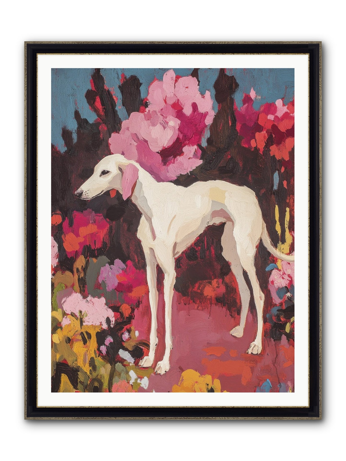 Daisy Framed Print - Black & Gold 36x48