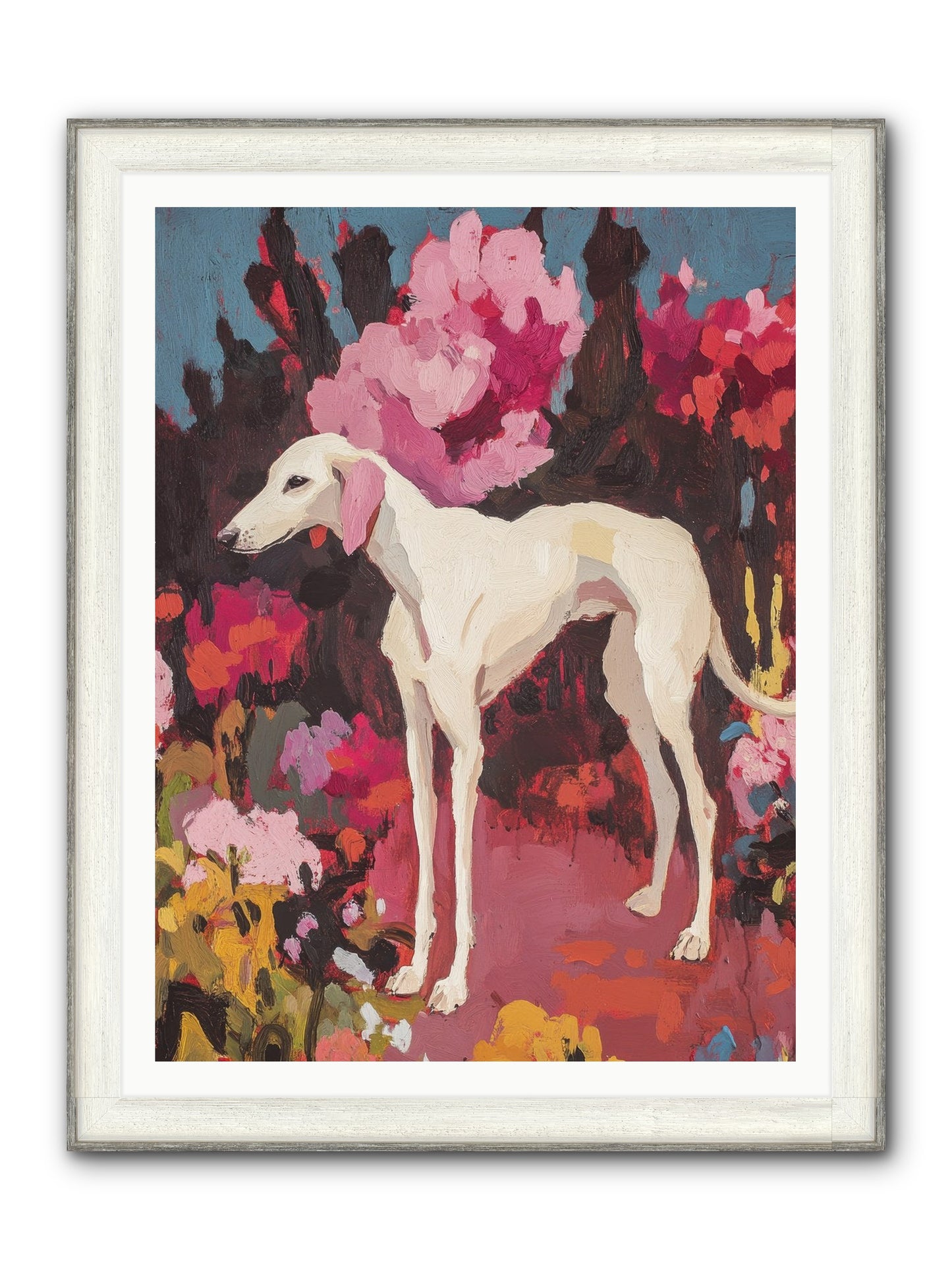 Daisy Framed Print - Driftwood White 36x48
