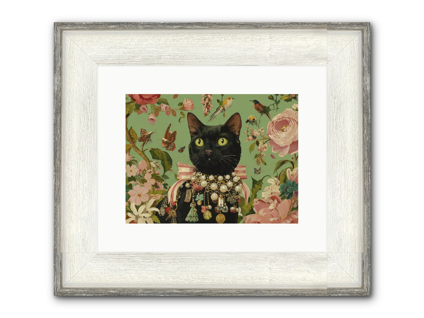 Daisy Whispers Framed Print - Driftwood White 12x9