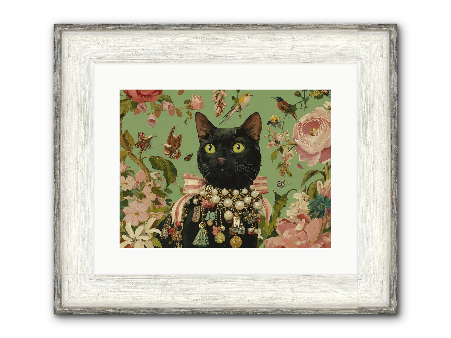 Daisy Whispers Framed Print - Driftwood White 16x12
