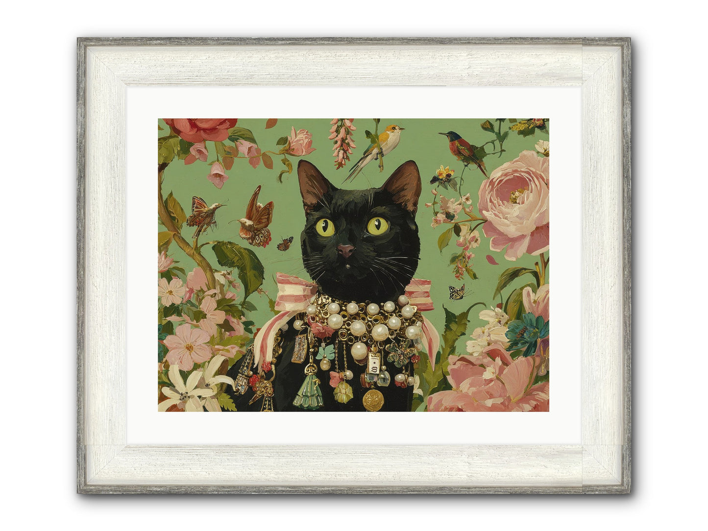 Daisy Whispers Framed Print - Driftwood White 24x18