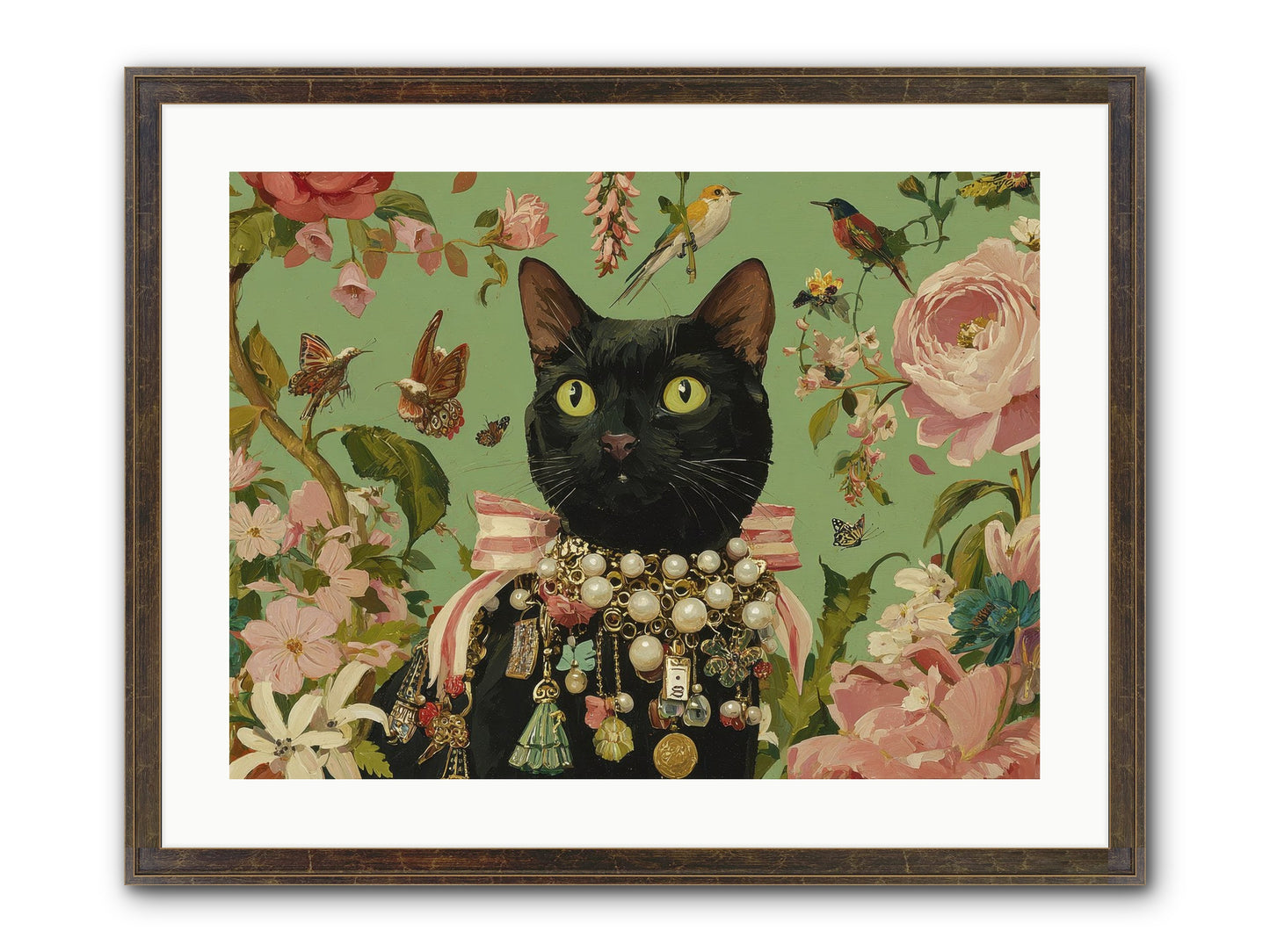 Daisy Whispers Framed Print - Slimwoods Black/Gold 24x18