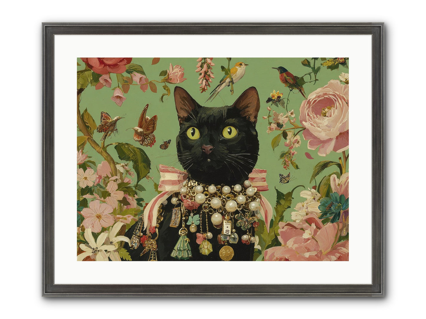 Daisy Whispers Framed Print - Slimwoods Black/Silver 24x18