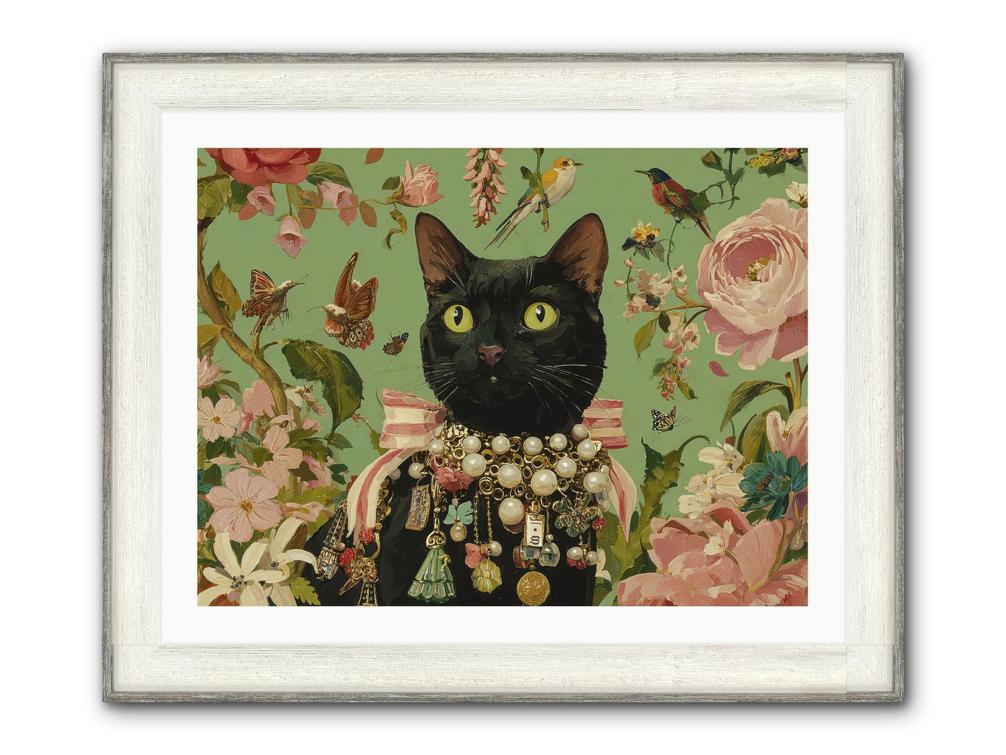 Daisy Whispers Framed Print - Driftwood White 32x24