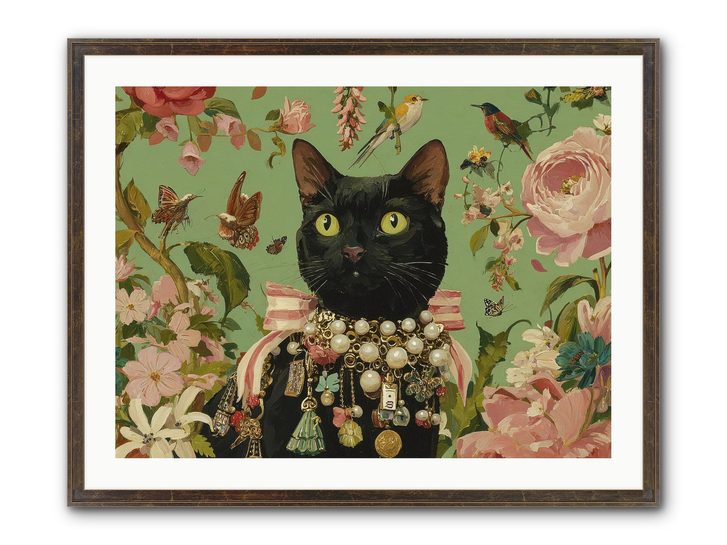 Daisy Whispers Framed Print - Slimwoods Black/Gold 32x24