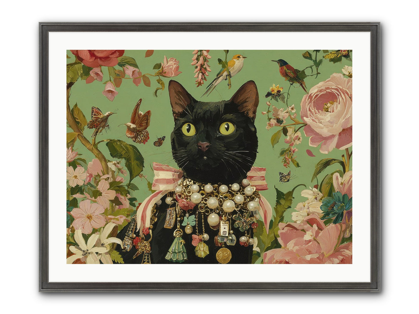 Daisy Whispers Framed Print - Slimwoods Black/Silver 32x24