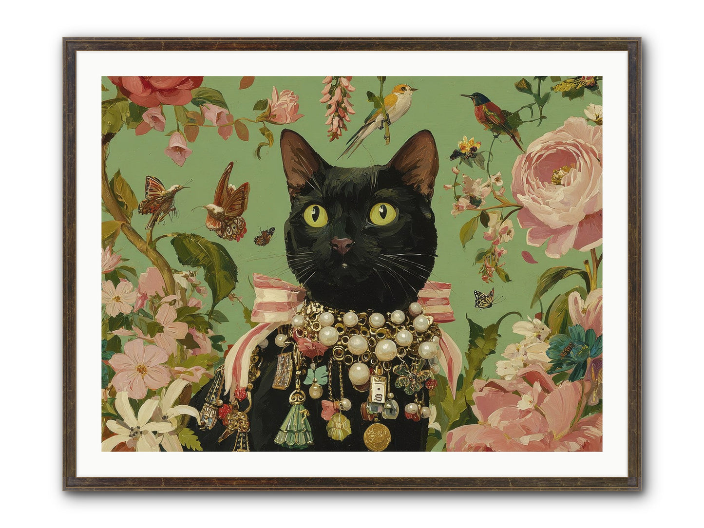 Daisy Whispers Framed Print - Slimwoods Black/Gold 40x30