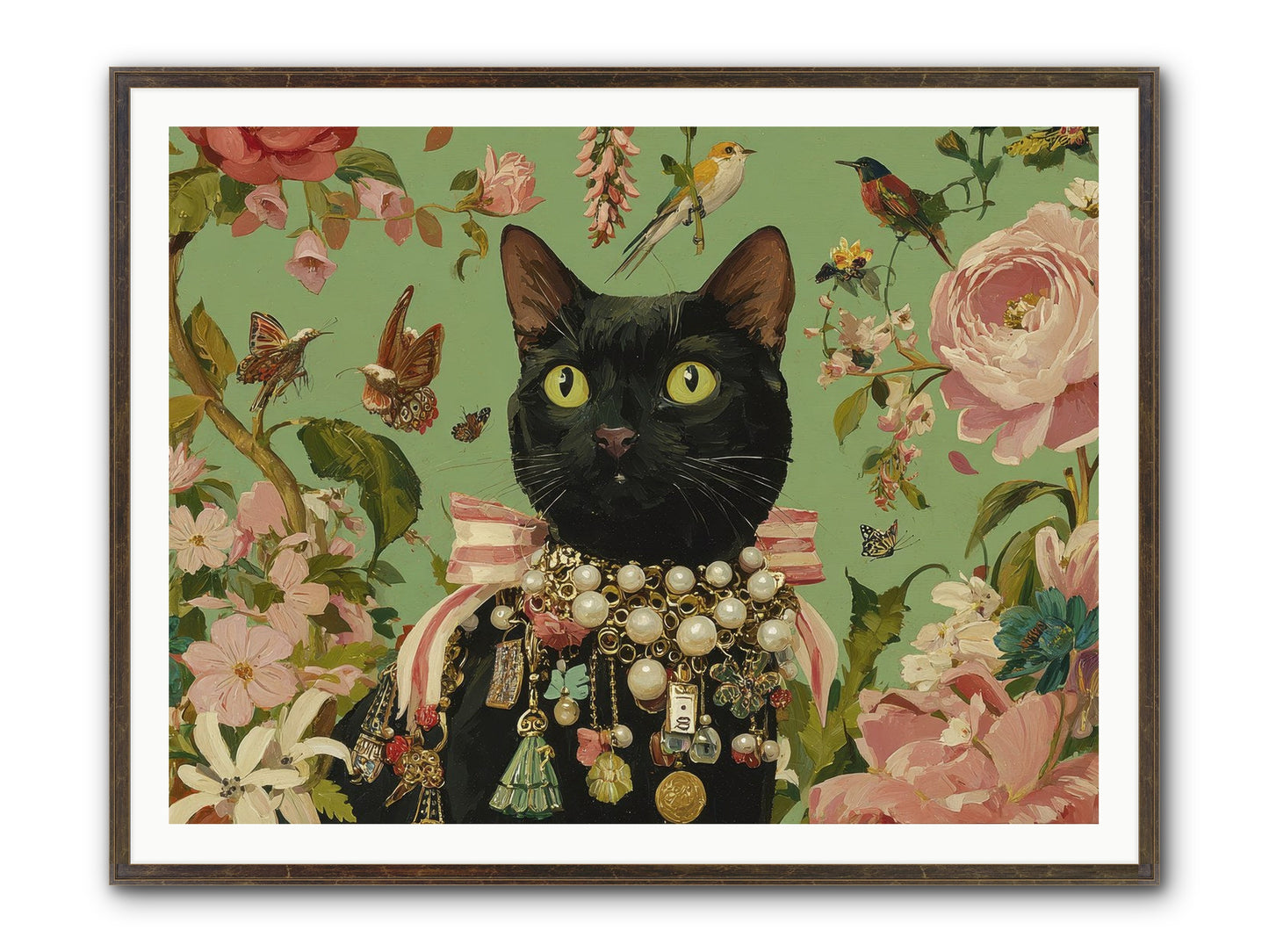 Daisy Whispers Framed Print - Slimwoods Black/Gold 48x36