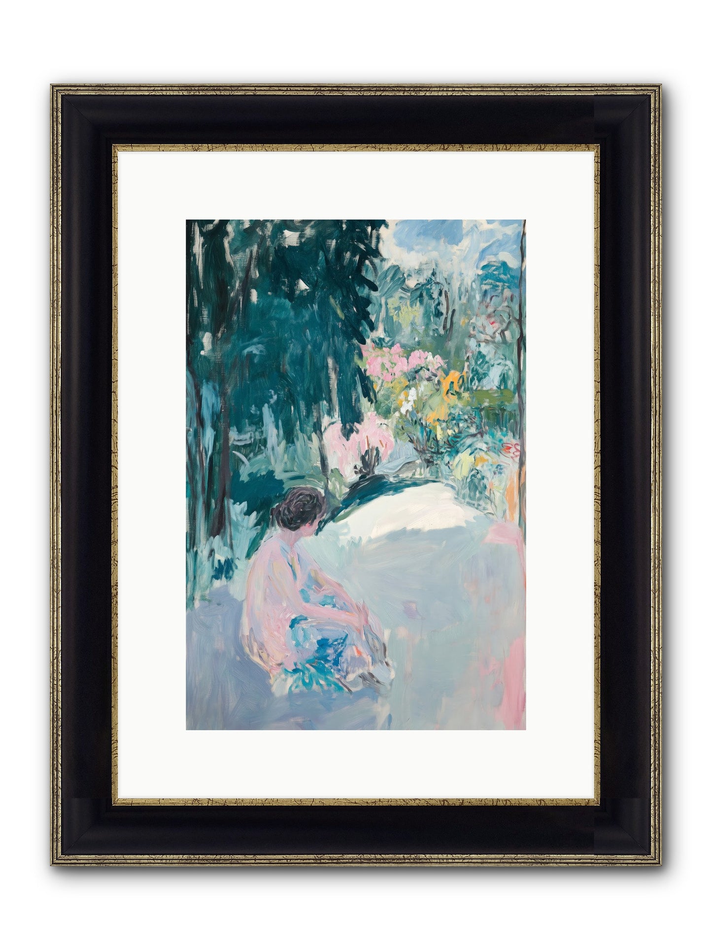 Dalliance Framed Print - Black & Gold 10x15
