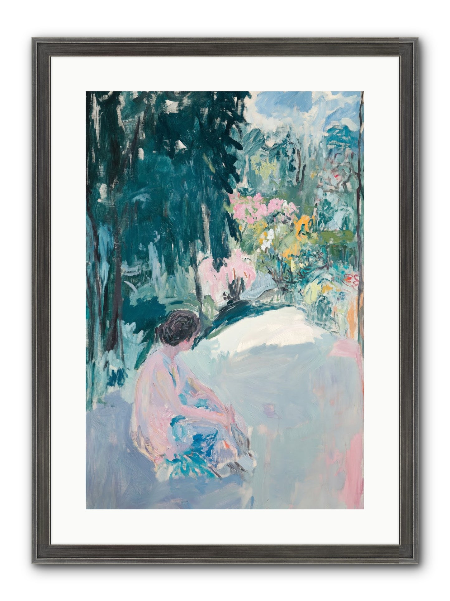 Dalliance Framed Print - Slimwoods Black/Silver 16x24