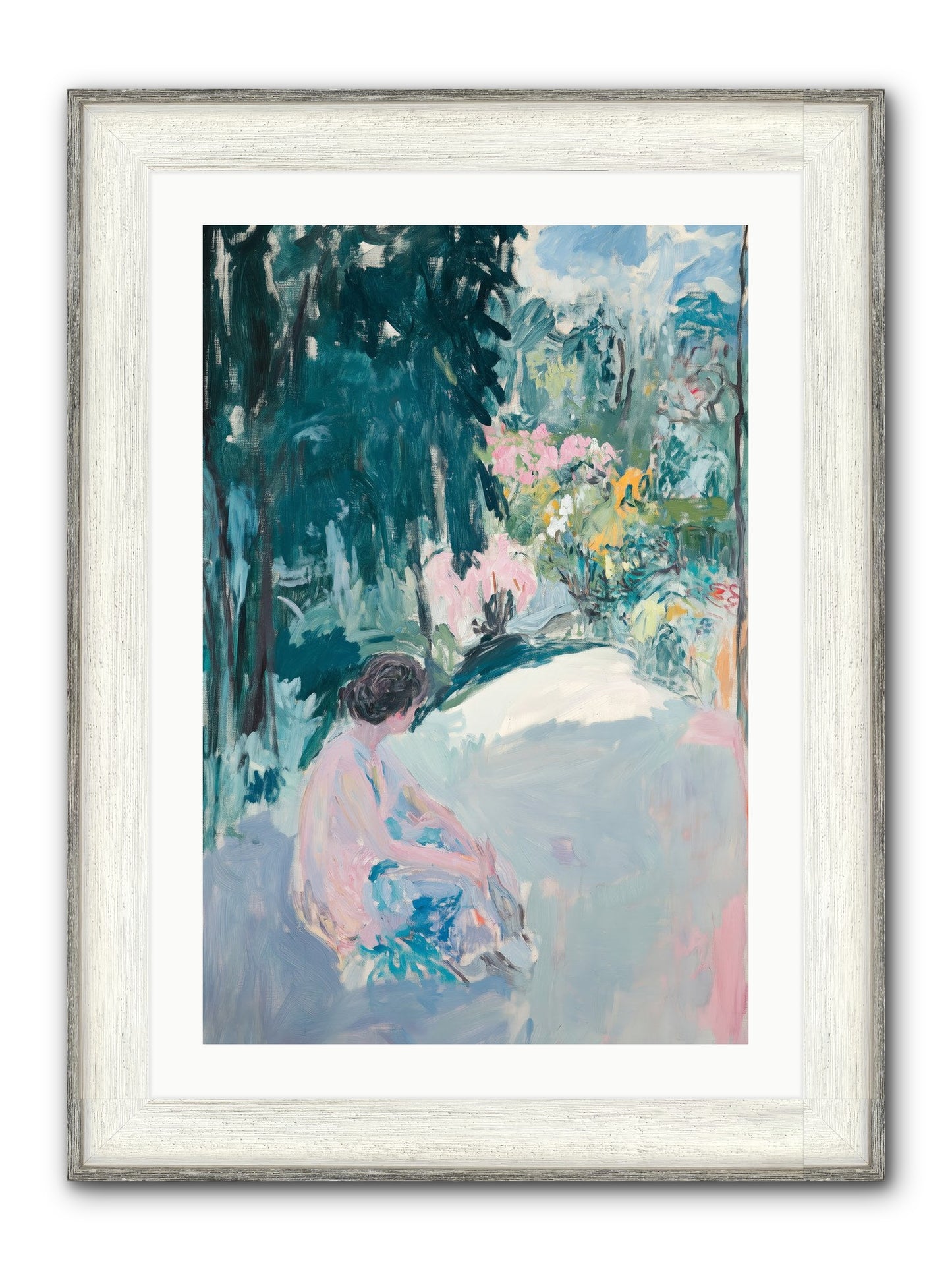 Dalliance Framed Print - Driftwood White 20x30