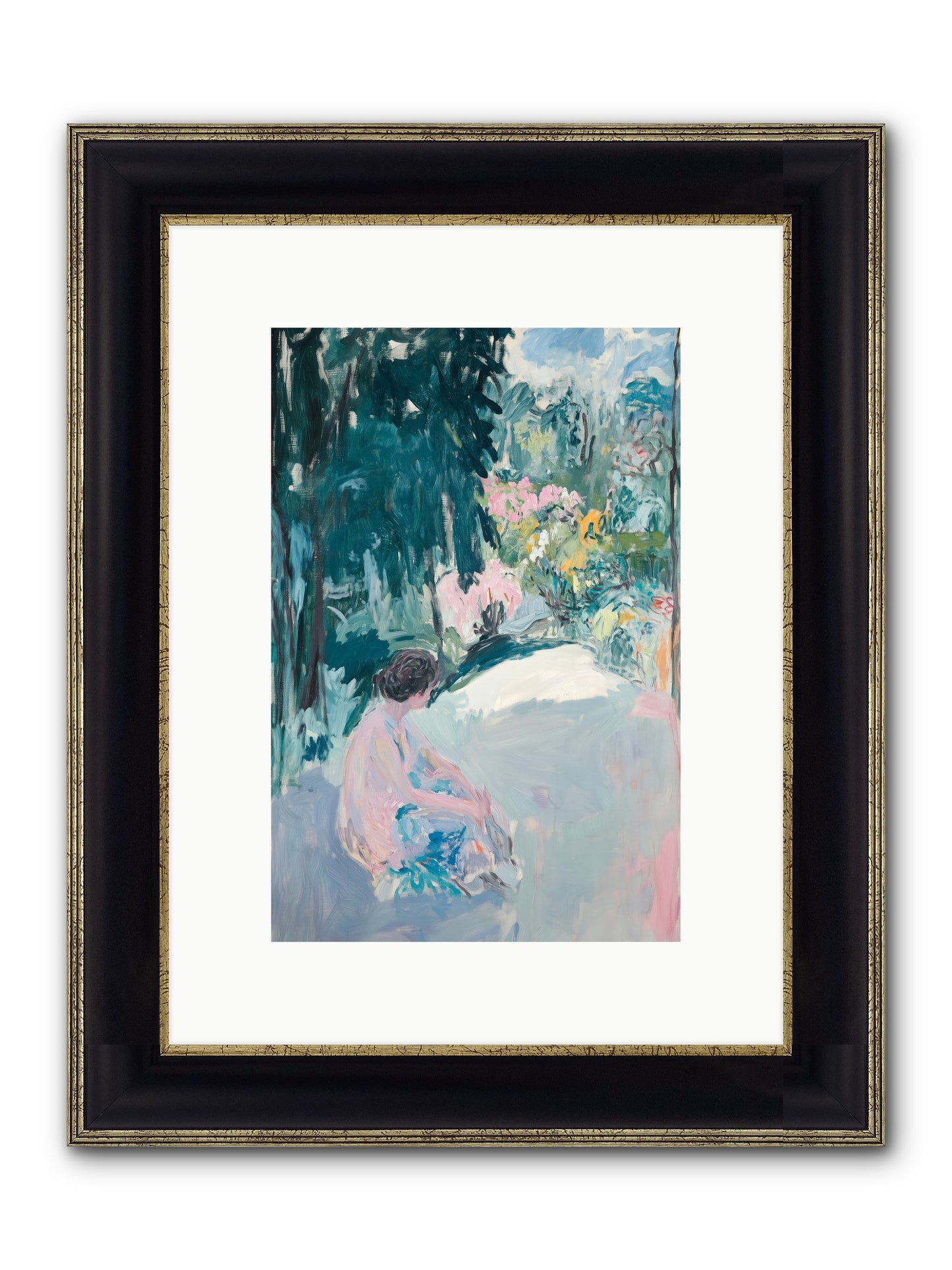 Dalliance Framed Print - Black & Gold 8x12