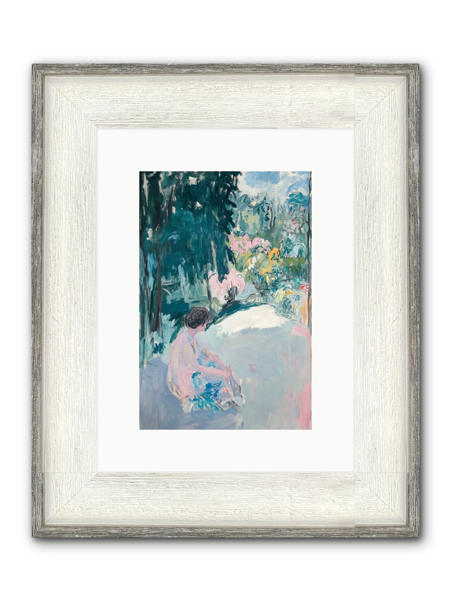 Dalliance Framed Print - Driftwood White 8x12