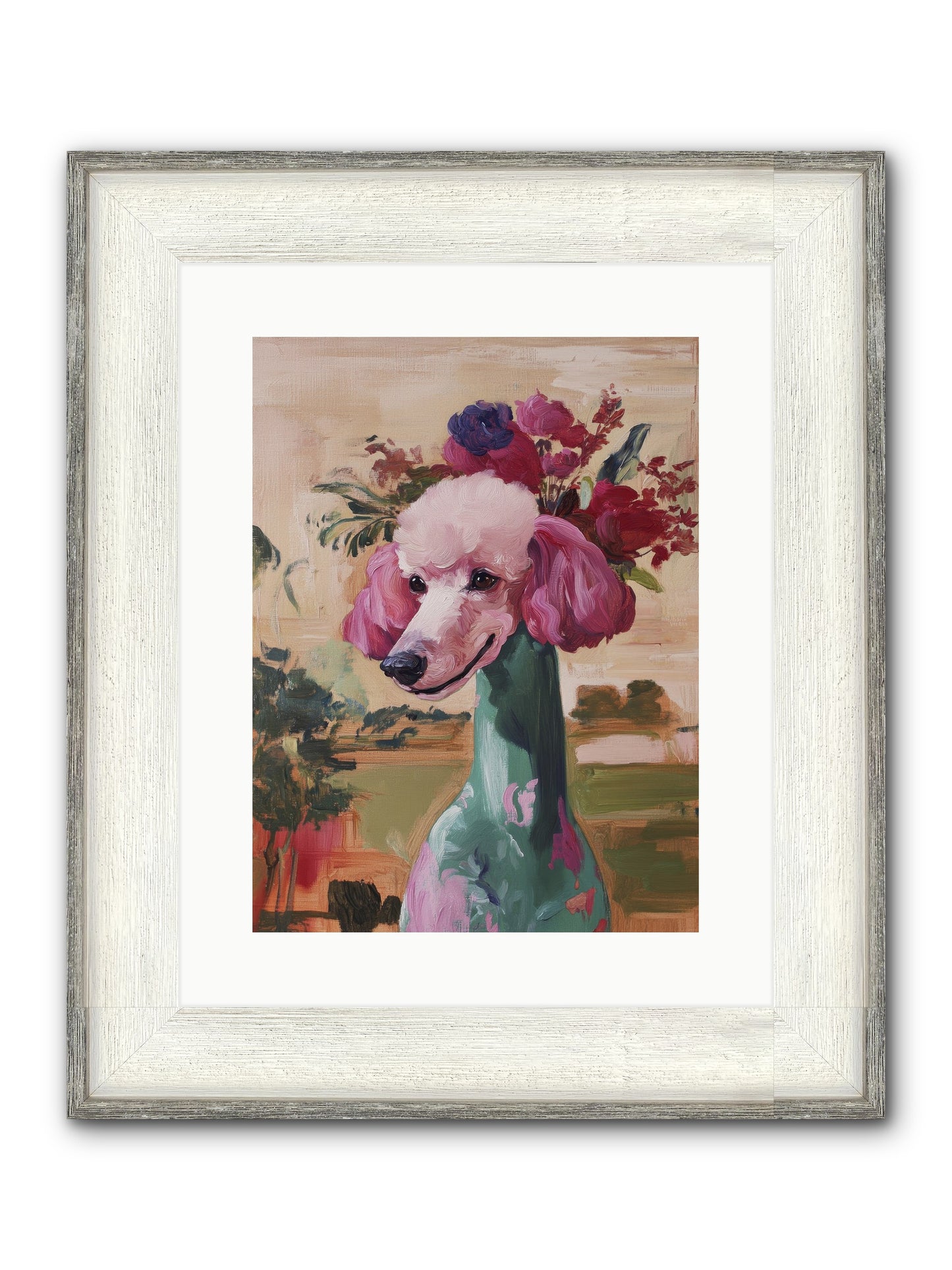 Dame Cordelia Framed Print - Driftwood White 12x16
