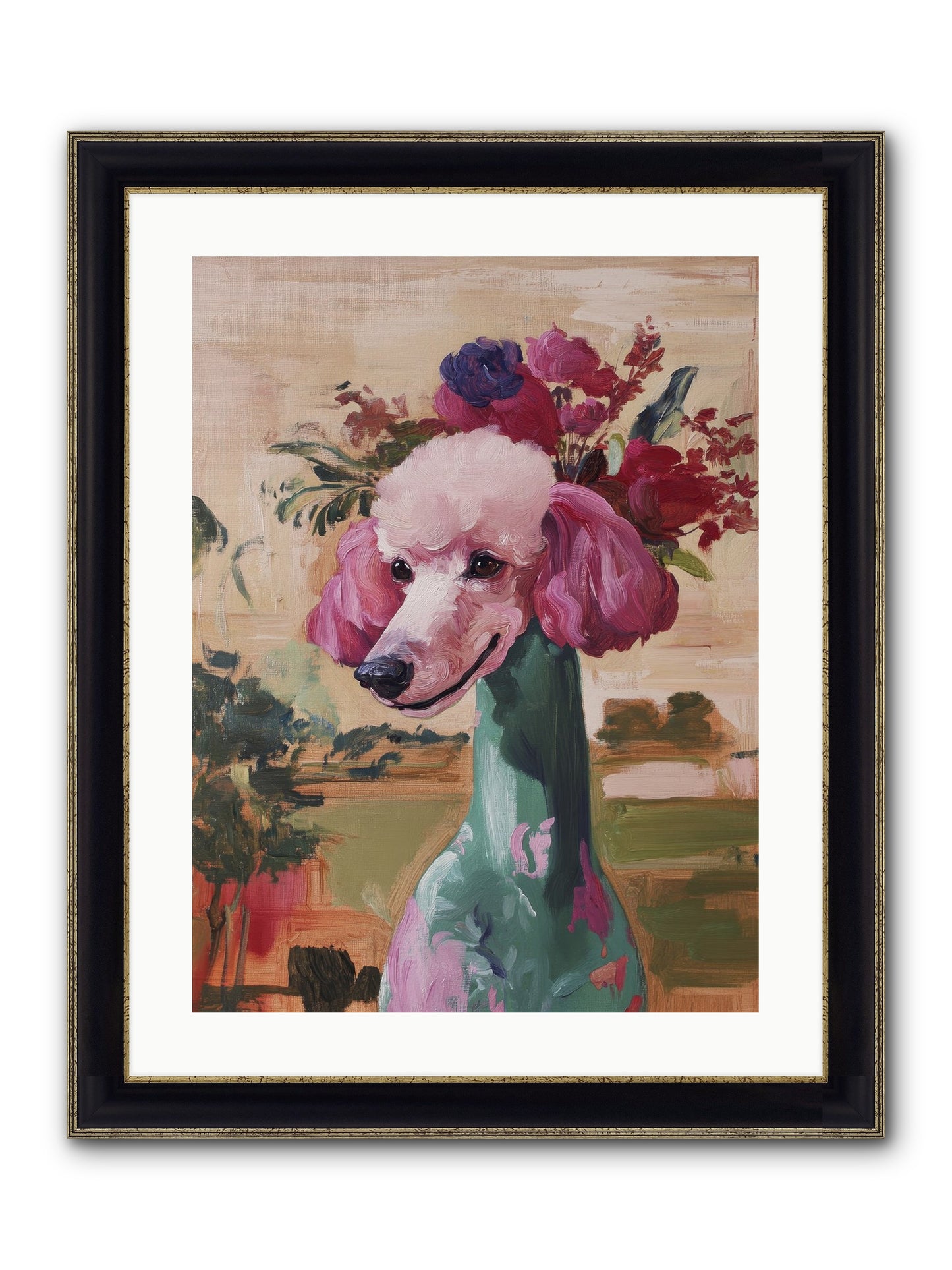 Dame Cordelia Framed Print - Black & Gold 18x24