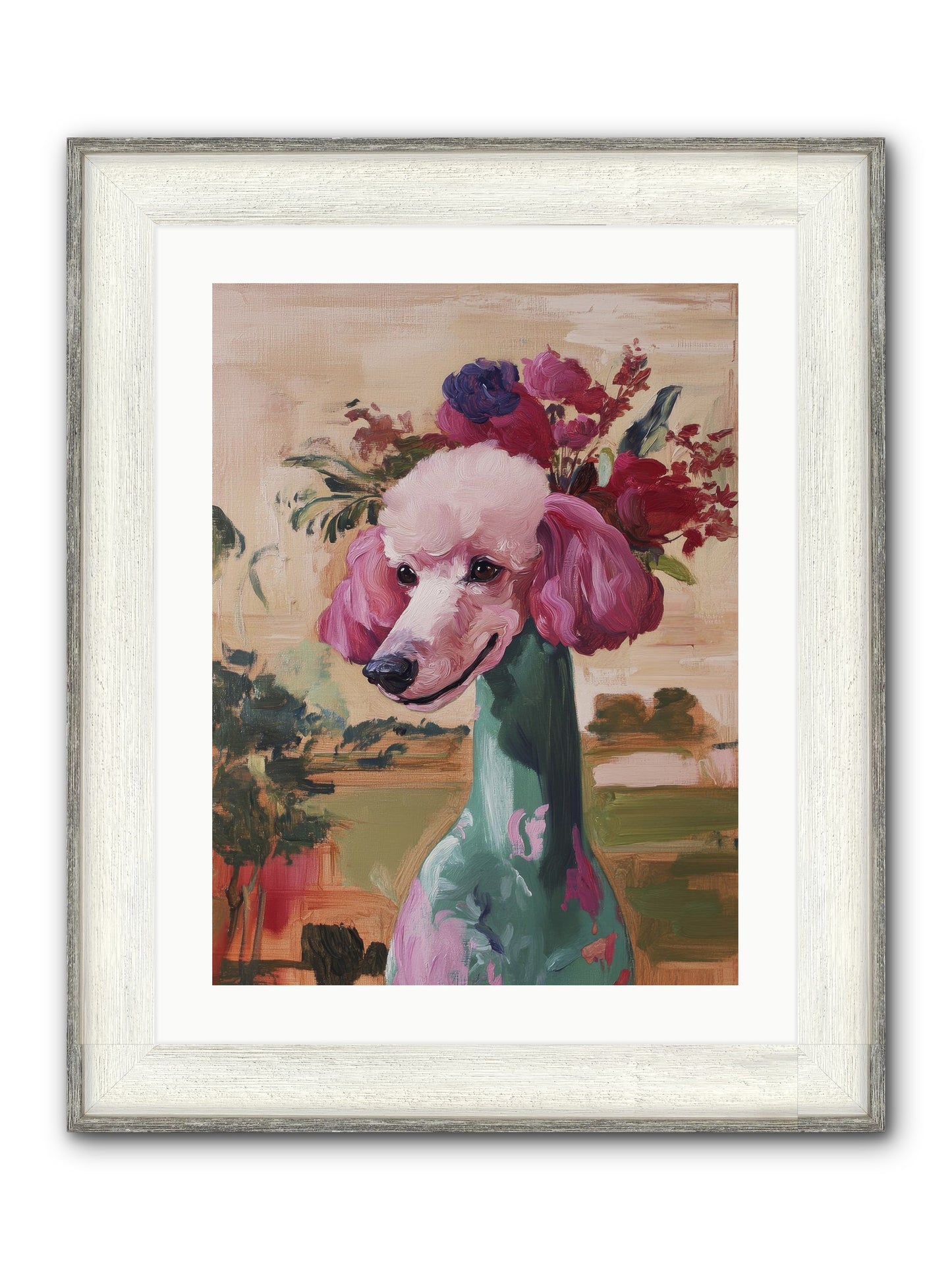 Dame Cordelia Framed Print - Driftwood White 18x24