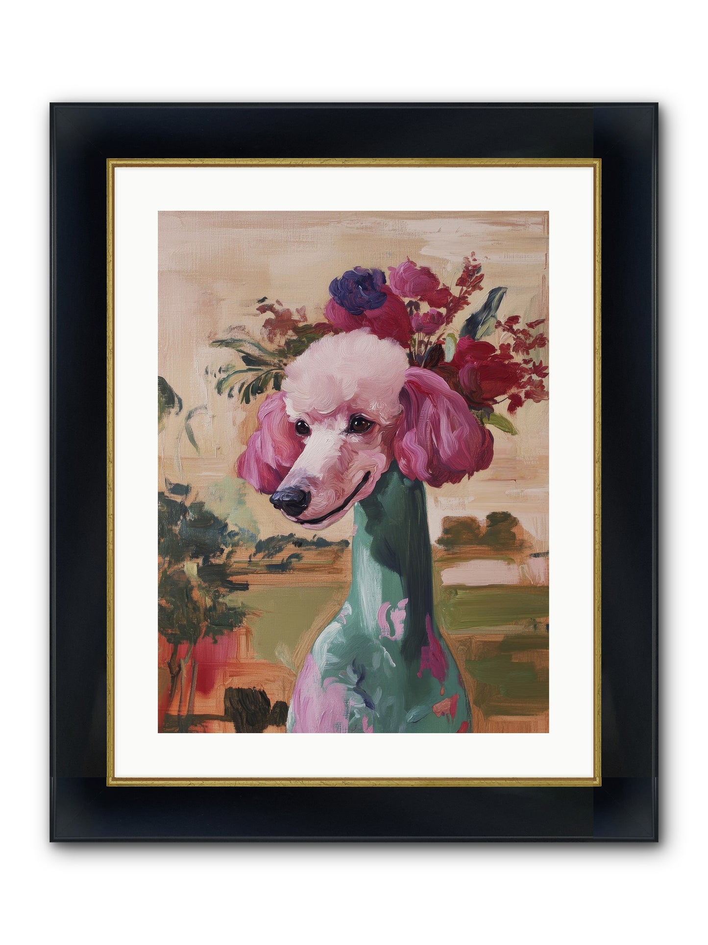 Dame Cordelia Framed Print - Wide Black w/Gold 18x24