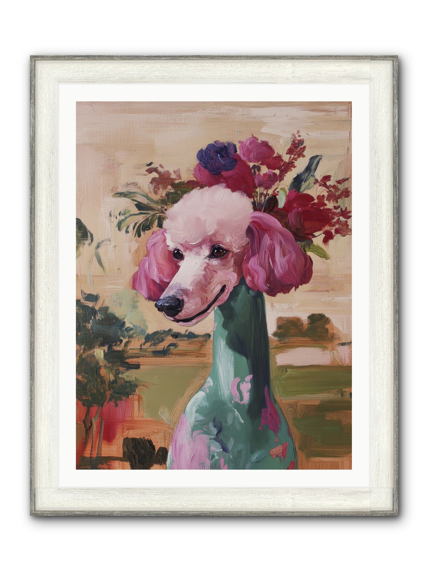 Dame Cordelia Framed Print - Driftwood White 30x40