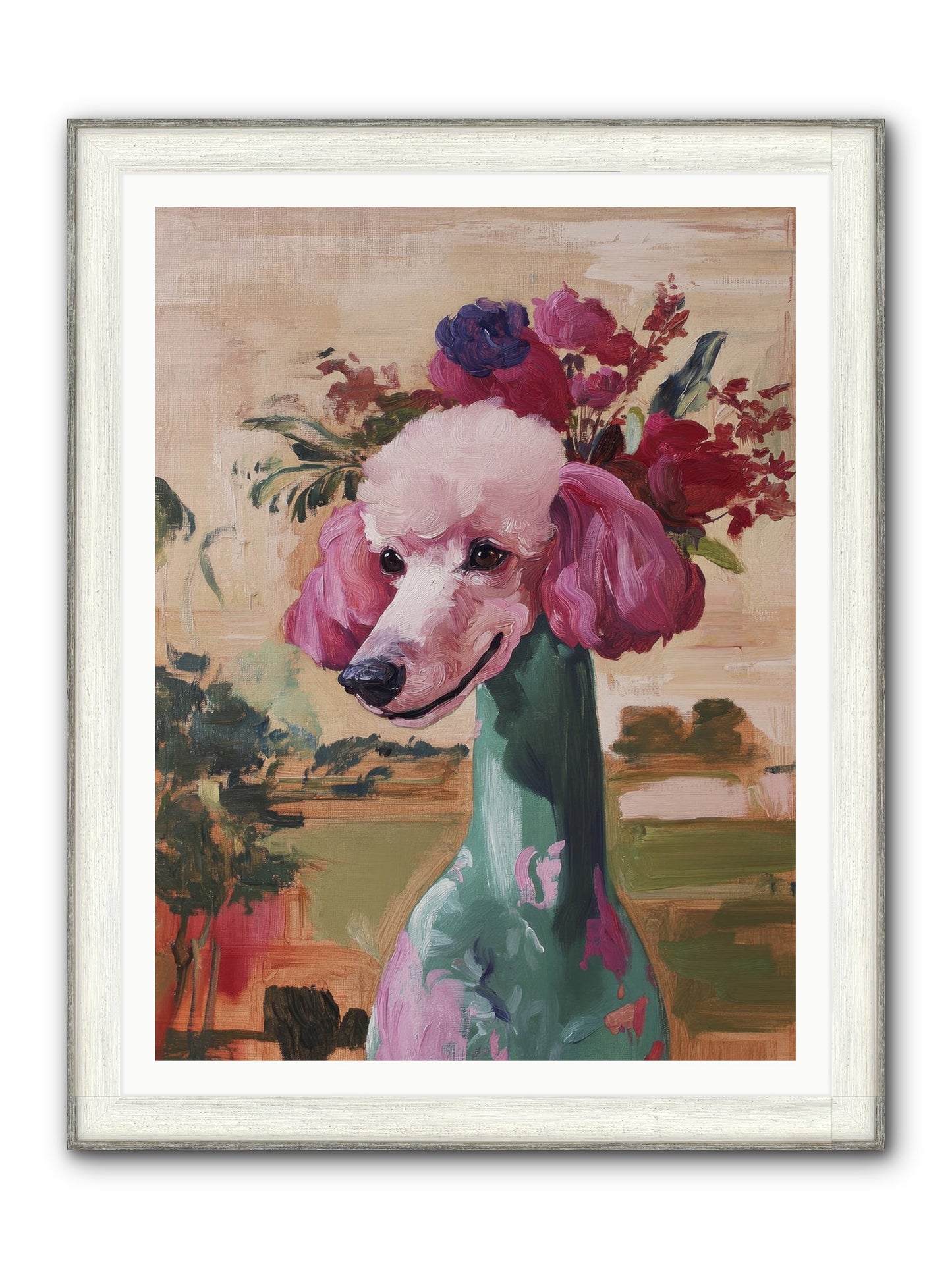 Dame Cordelia Framed Print - Driftwood White 36x48