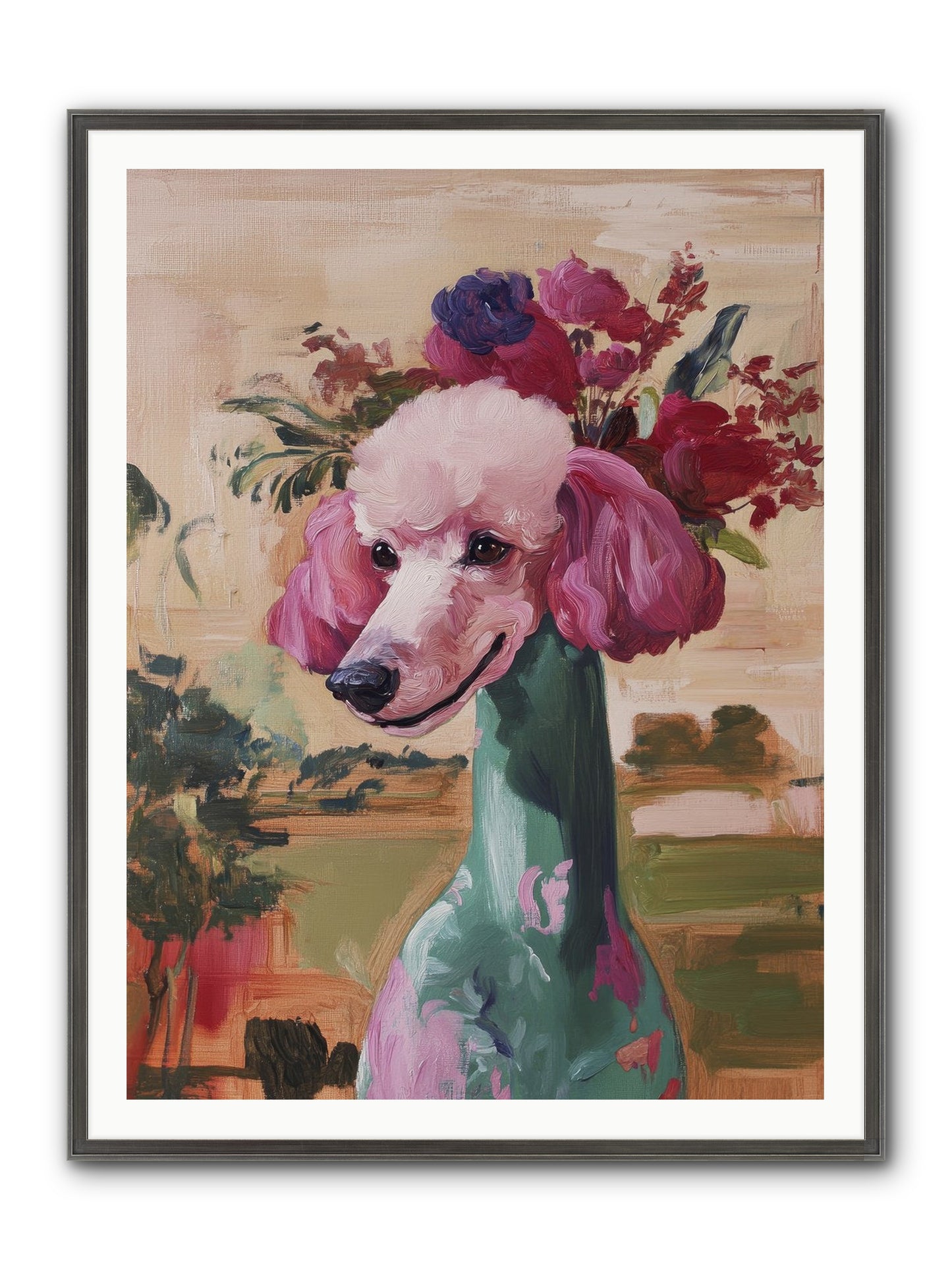 Dame Cordelia Framed Print - Slimwoods Black/Silver 36x48