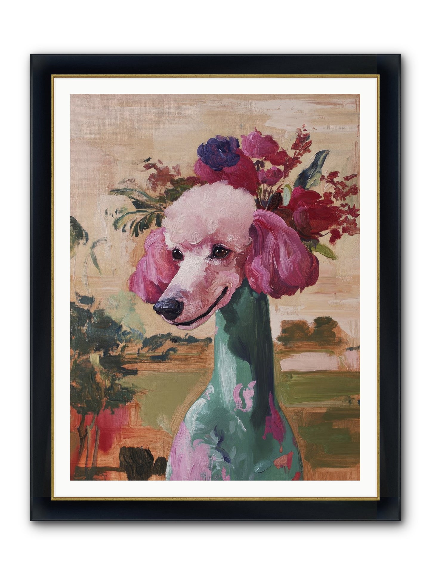 Dame Cordelia Framed Print - Wide Black w/Gold 36x48