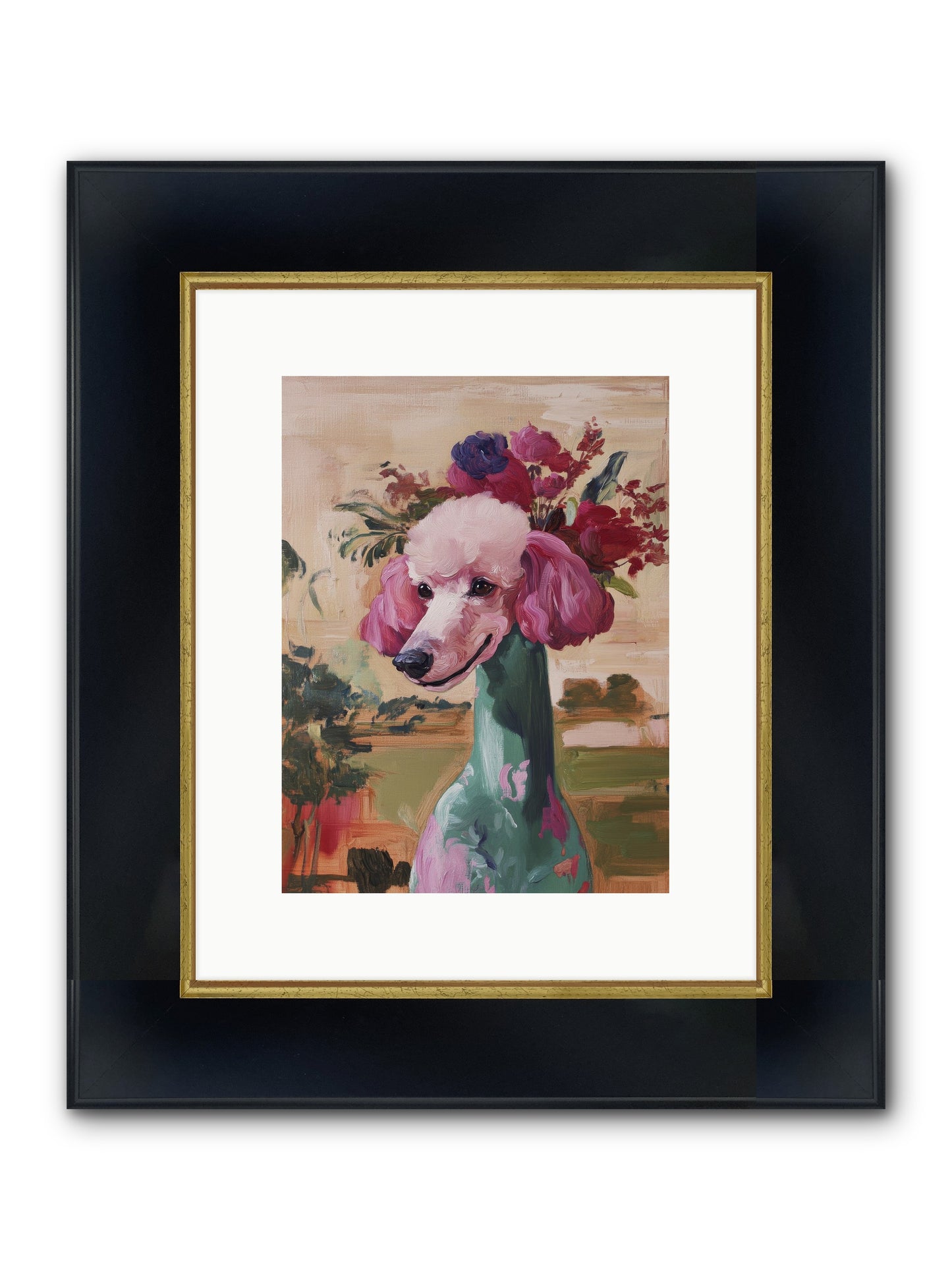 Dame Cordelia Framed Print - Wide Black w/Gold 9x12