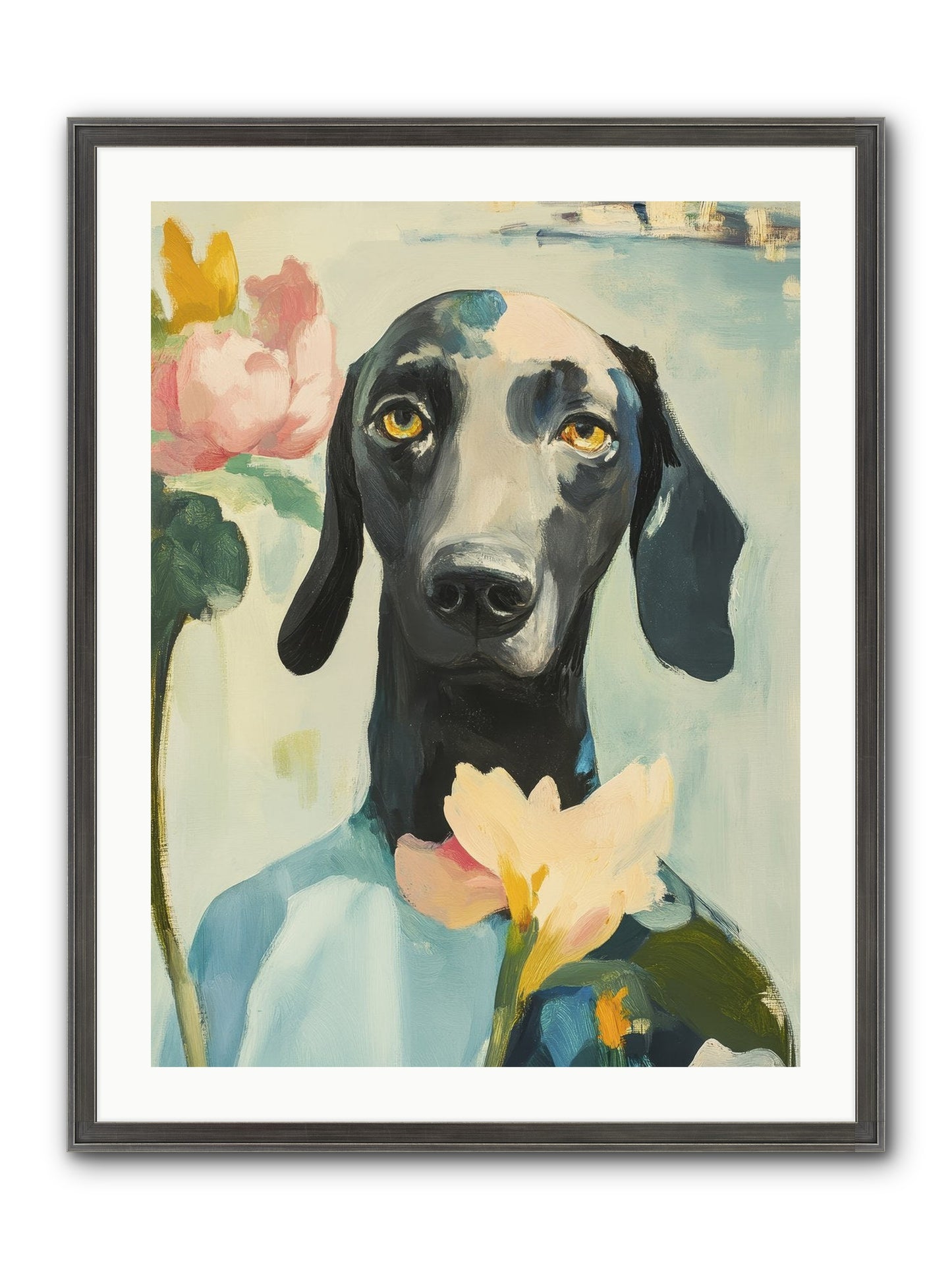 Dame Rosebud Framed Print - Slimwoods Black/Silver 24x32