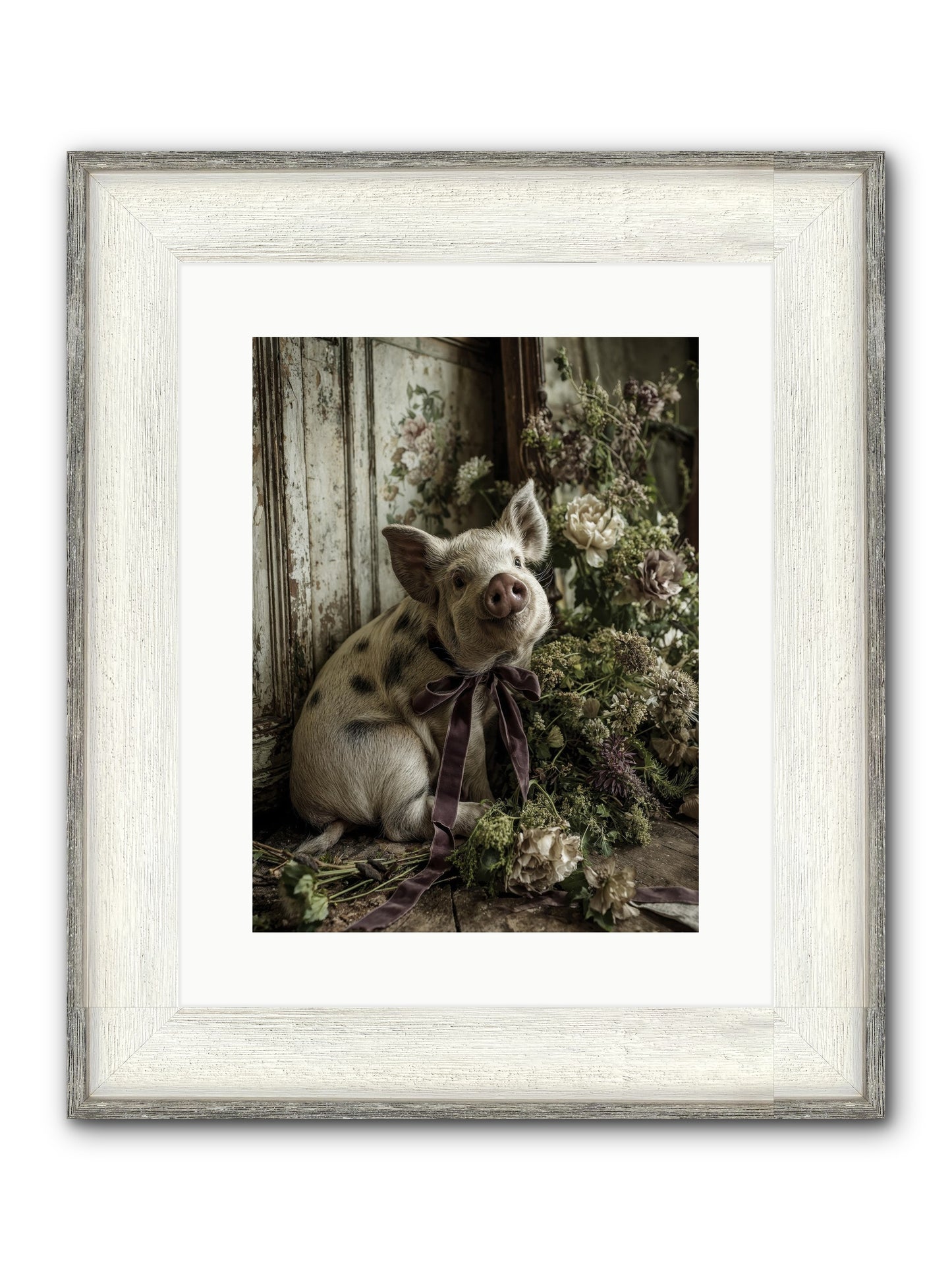 Damsel Framed Print - Driftwood White 12x16
