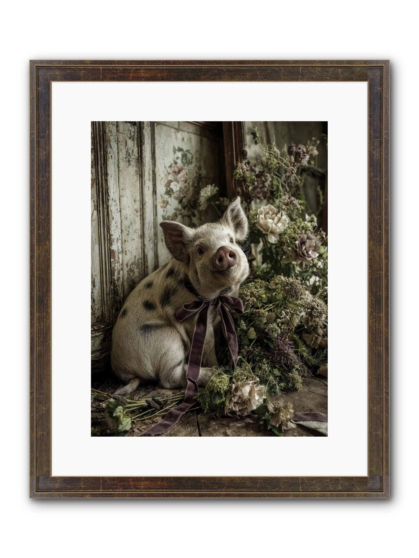 Damsel Framed Print - Slimwoods Black/Gold 12x16