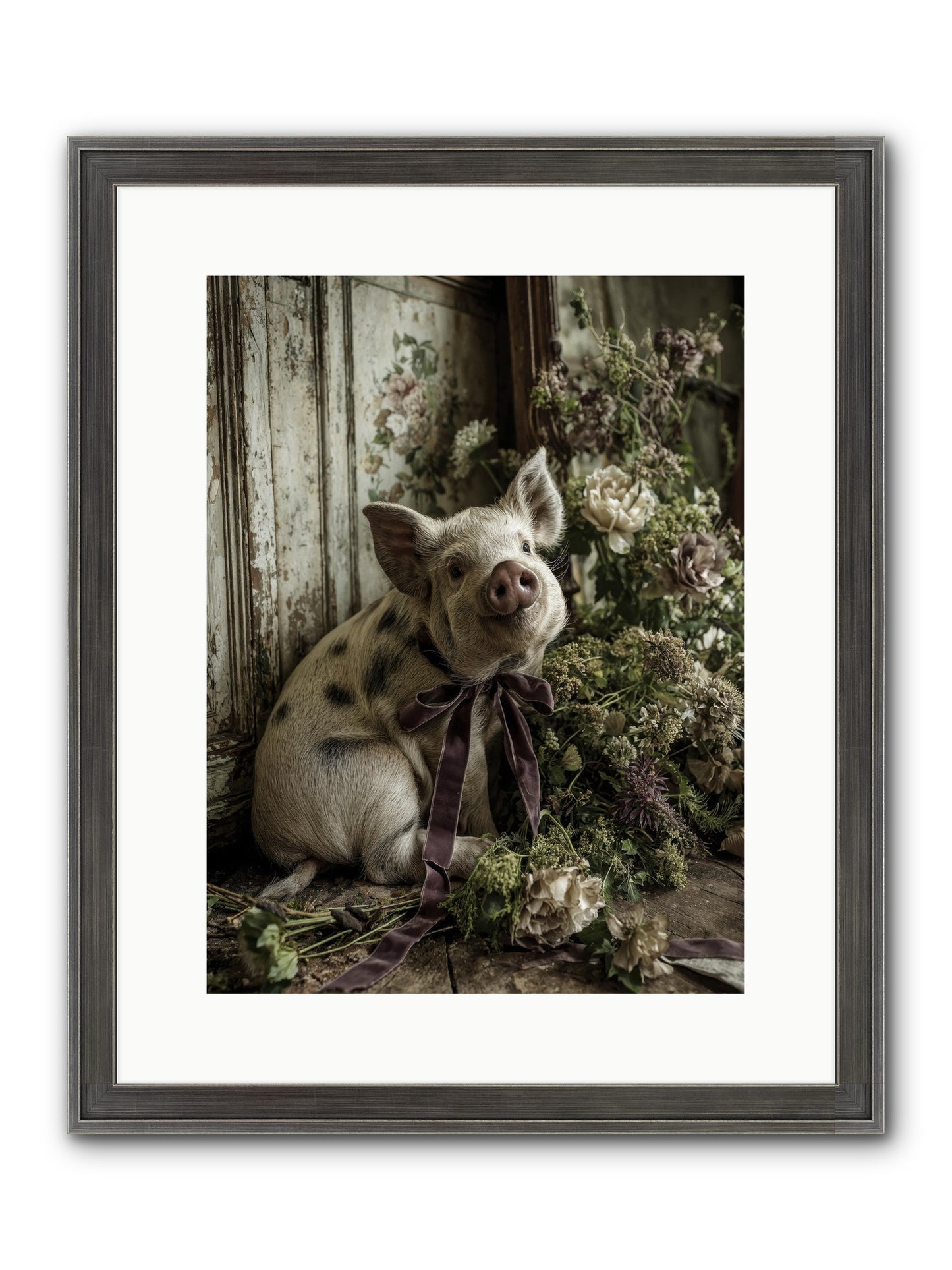 Damsel Framed Print - Slimwoods Black/Silver 12x16