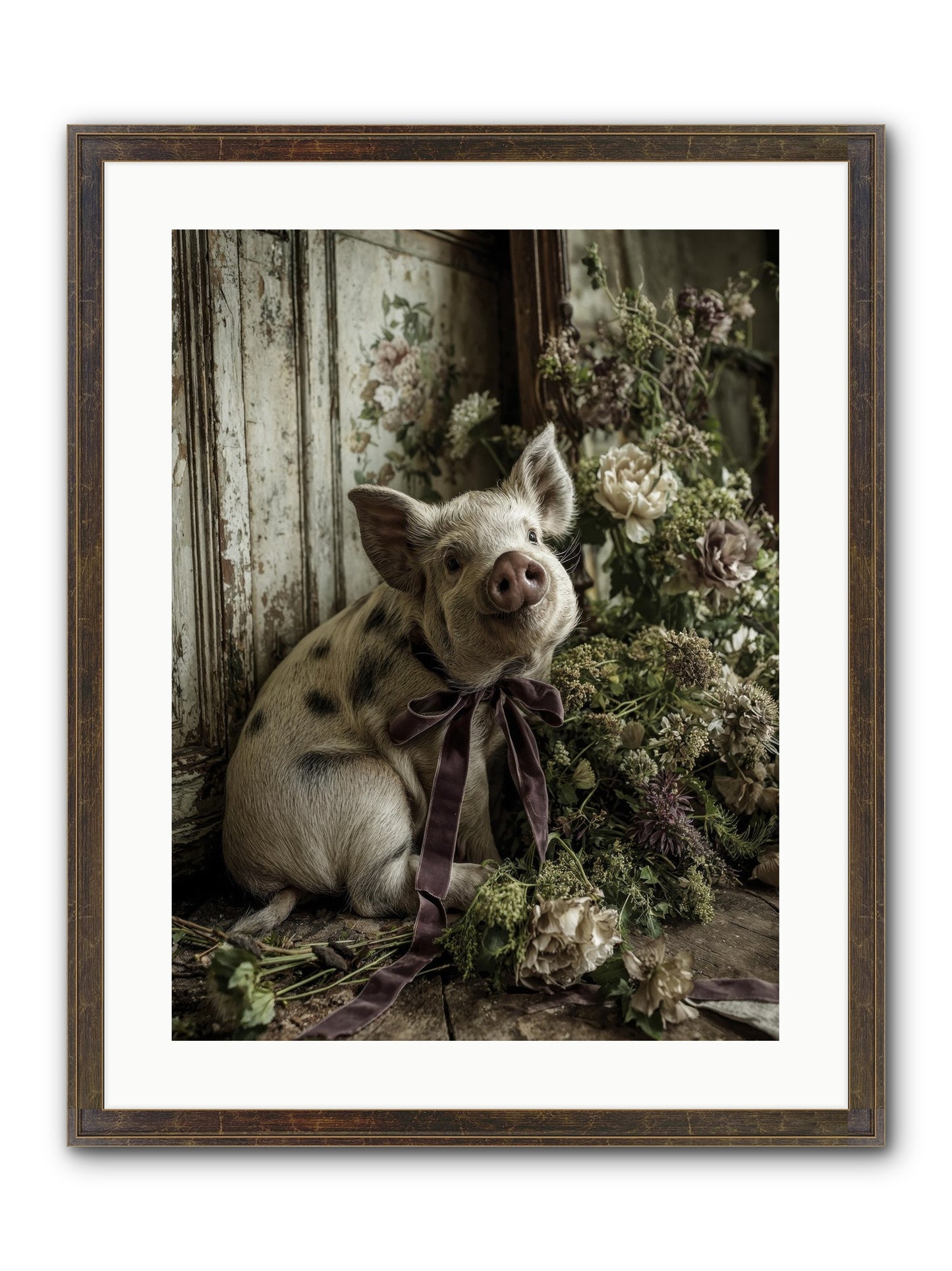 Damsel Framed Print - Slimwoods Black/Gold 18x24