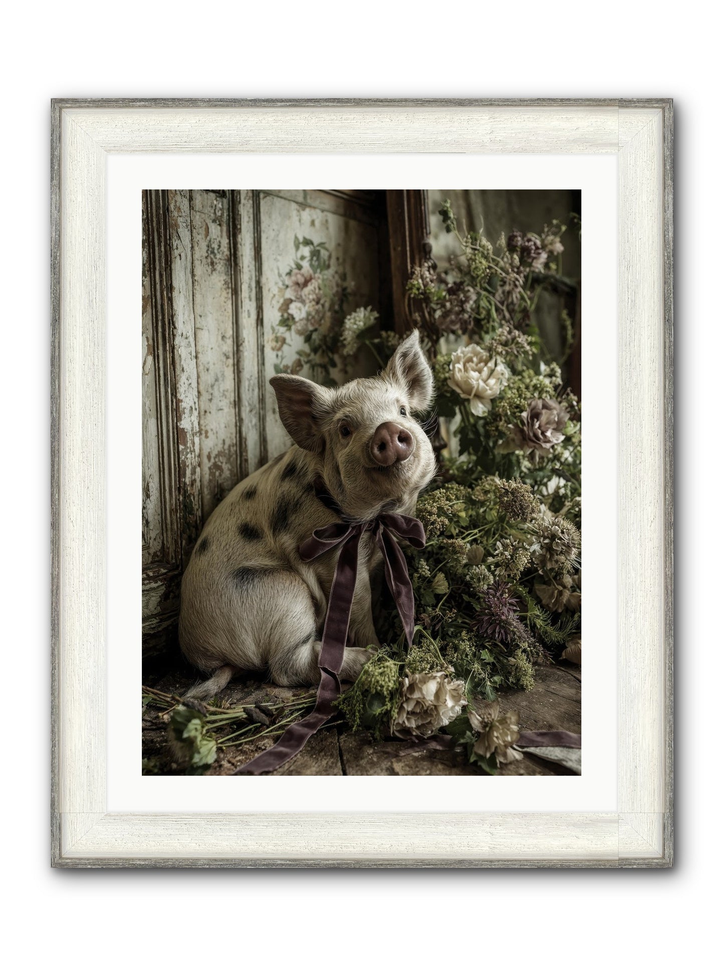 Damsel Framed Print - Driftwood White 24x32