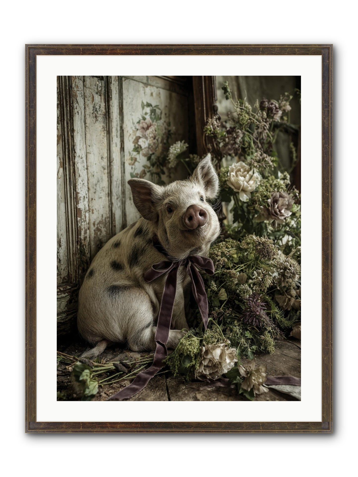 Damsel Framed Print - Slimwoods Black/Gold 24x32