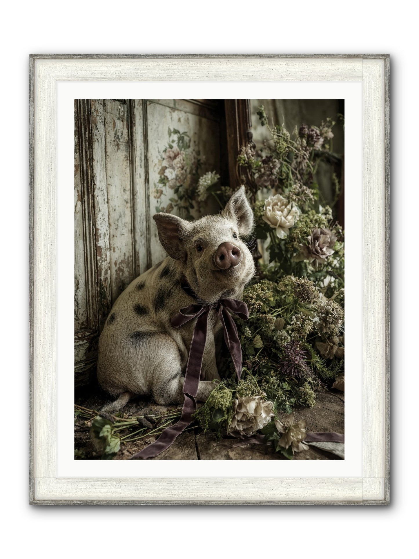 Damsel Framed Print - Driftwood White 30x40