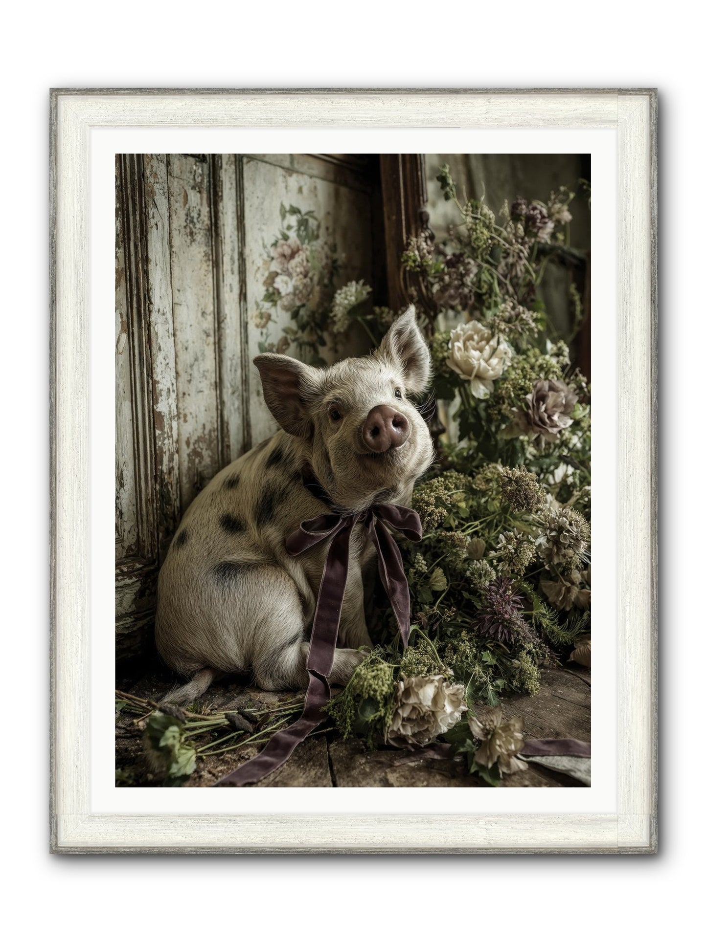 Damsel Framed Print - Driftwood White 36x48