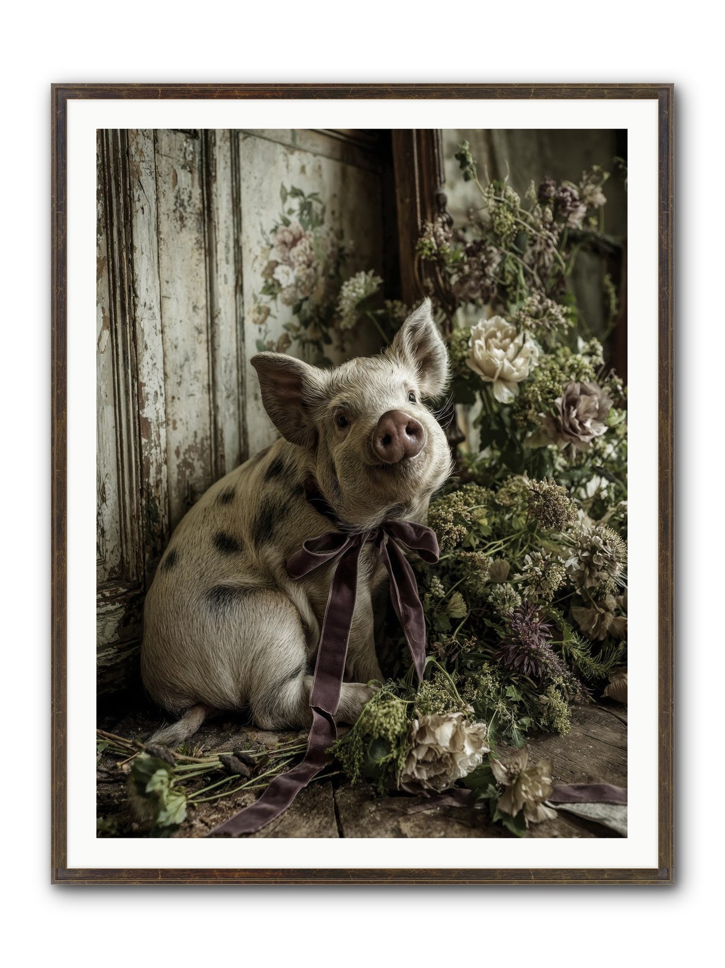 Damsel Framed Print - Slimwoods Black/Gold 36x48