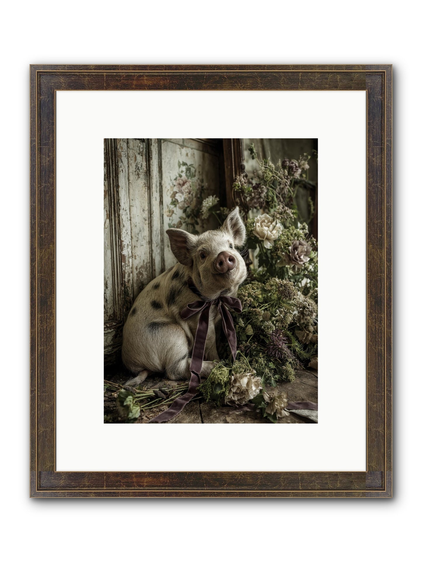 Damsel Framed Print - Slimwoods Black/Gold 9x12