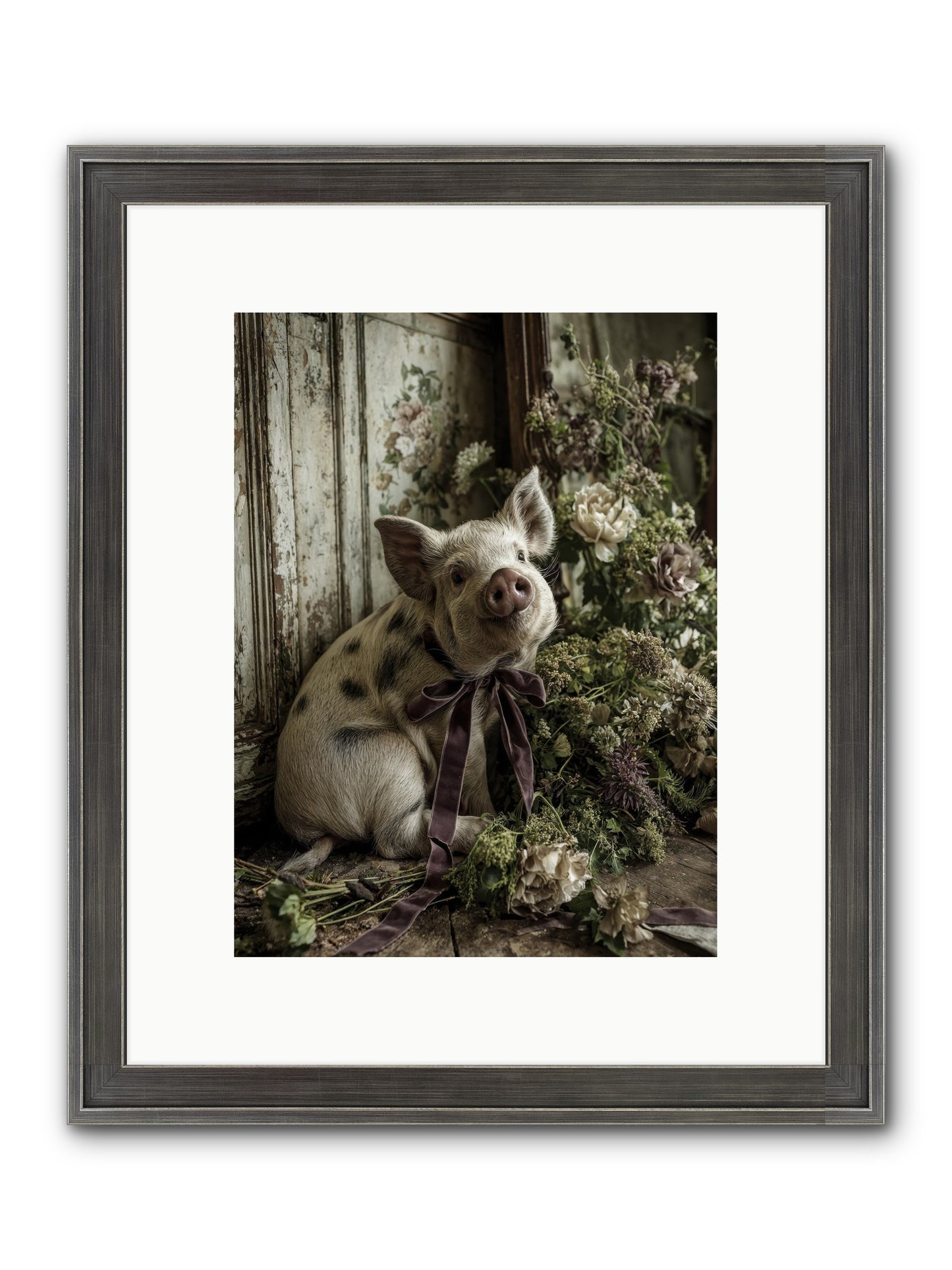 Damsel Framed Print - Slimwoods Black/Silver 9x12